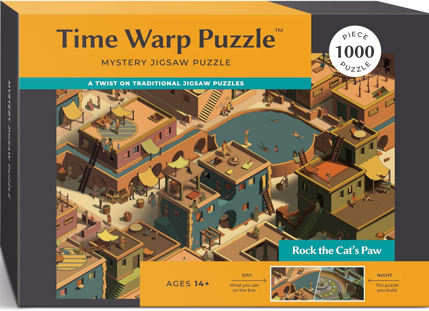 da Vinci's Room Time Warp: Rock The Cat's Paw – puzzle 1000 elementów dzień/noc