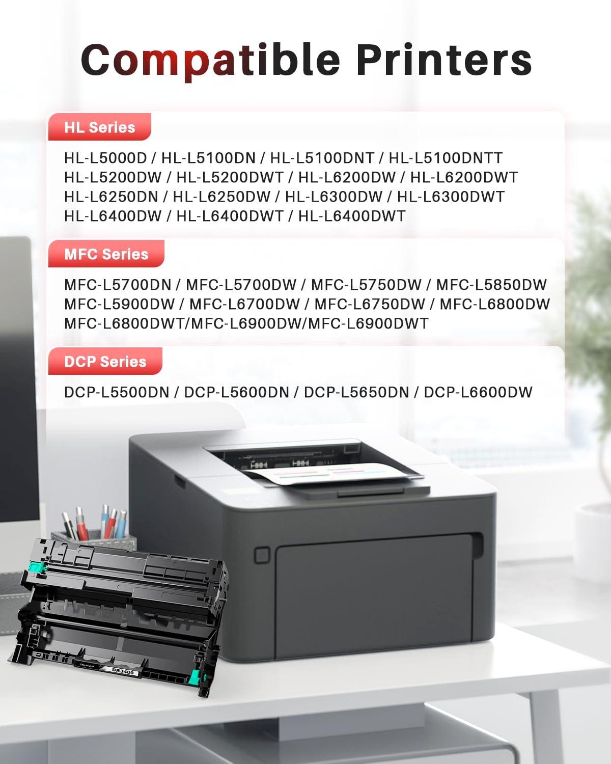 Thumbnail 2 de Halloya DR3400 Trommel (2er-Set) kompatibel mit Brother DR3400, TN-3480 – für HL/DCP/MFC Modelle