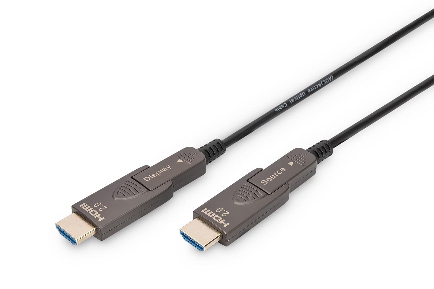 Detalle de DIGITUS HDMI AOC – kabel światłowodowy HDMI 2.0b, 4K/60 Hz, 30 m