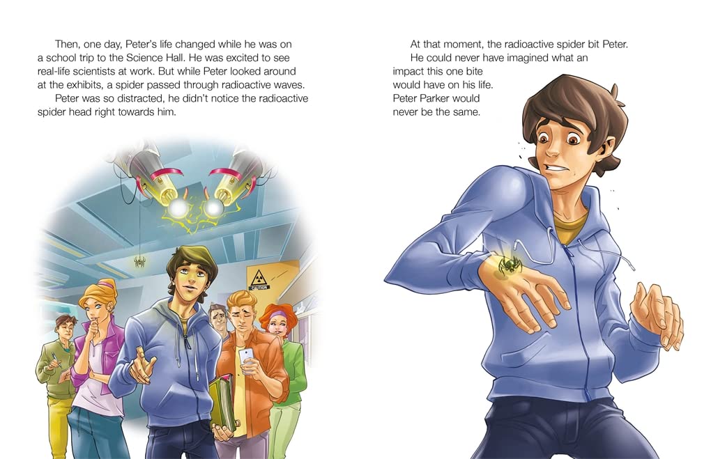 Detalle 1 de Marvel Spider-Man: Story Book & Money Box – książka dla dzieci ze skarbonką