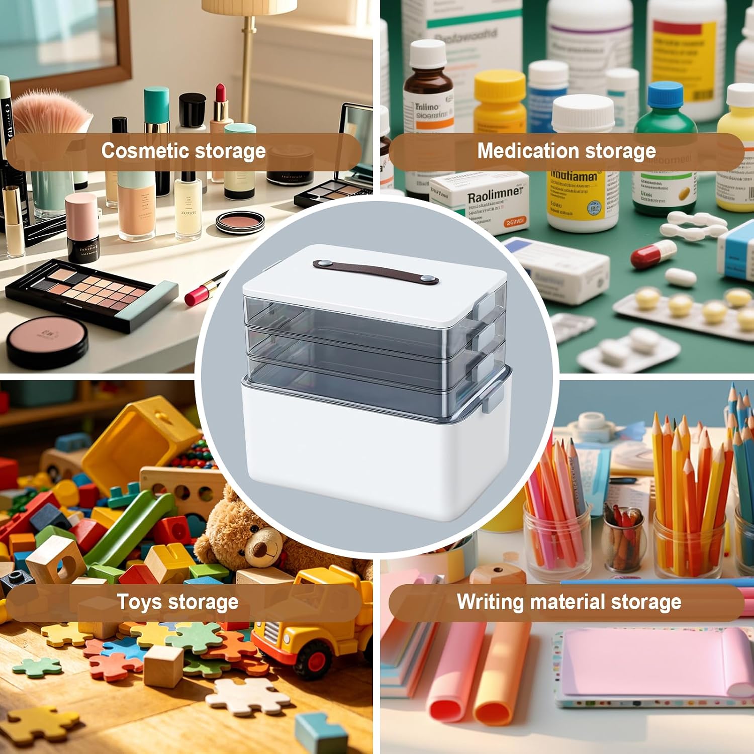 Thumbnail 5 de MOPUP 4-Tier Organizer: Multi-Purpose Storage for Medicine, Craft, and More
