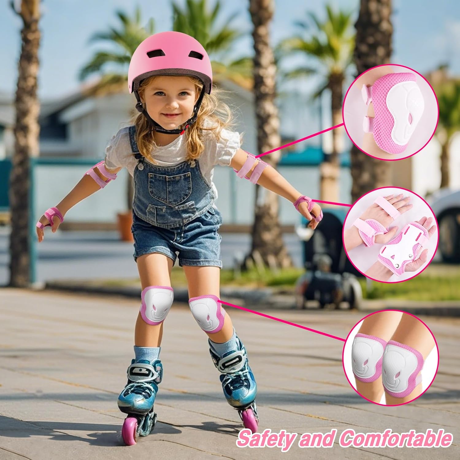 Thumbnail 1 de Kids Bike Helmet with Protective Gear Set for 3-14+ | Multi-Sport Safety Helmet + Knee, Elbow, and Wrist Guards