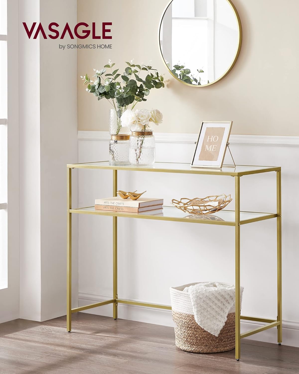 Detalle 2 de VASAGLE LGT025A01 Consolle ingresso 35x100x80 cm