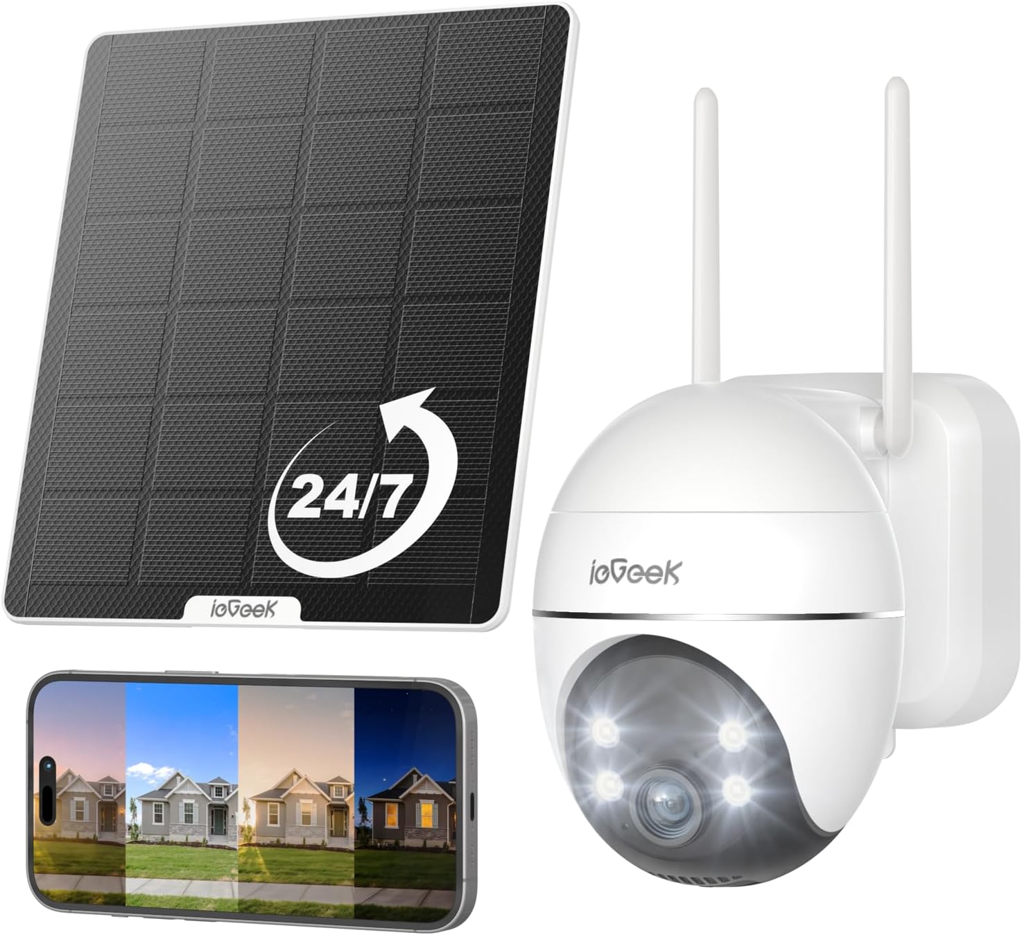 Detalle de ieGeek S7 2K 360° PTZ Überwachungskamera