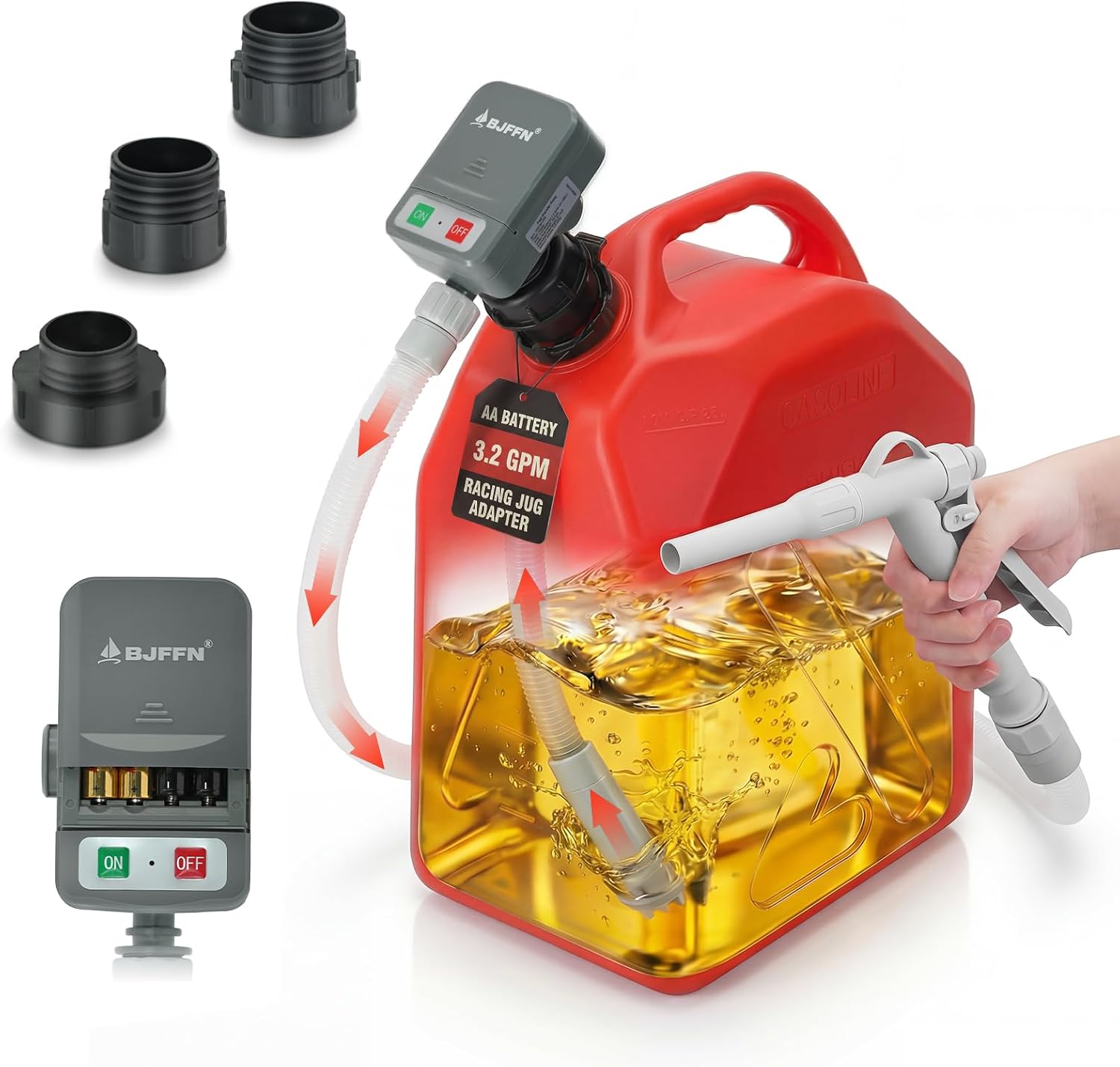 Thumbnail 1 de Gas Can Fuel Pump Portable - Quick, Battery-Powered Fuel Transfer for Gasoline, Diesel, and More