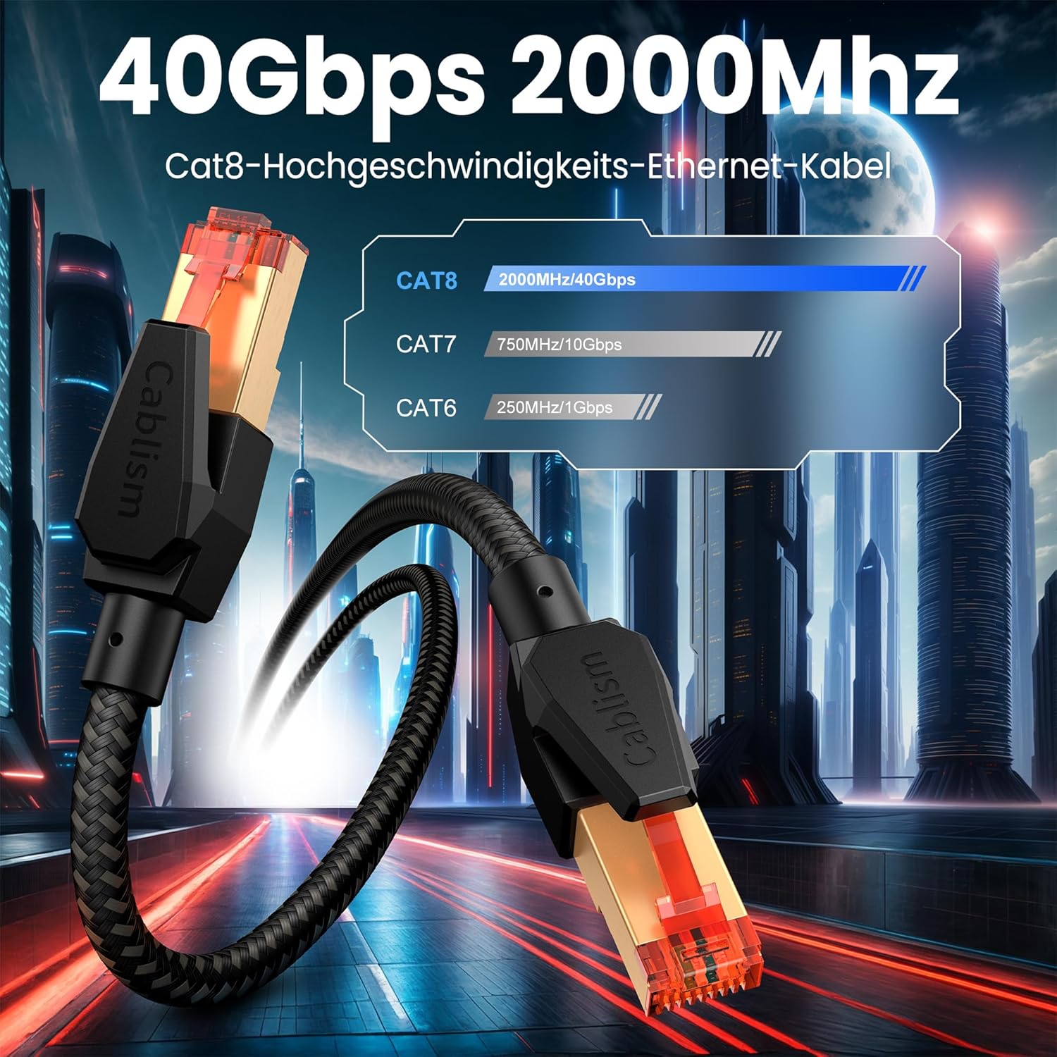 Thumbnail 1 de LAN-Kabel Cat 8 10 m 🔌