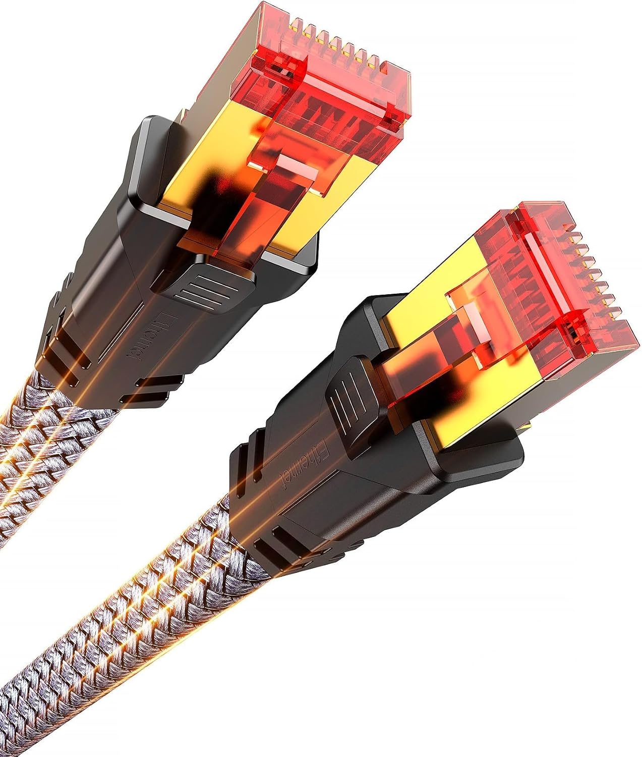 Detalle de Snowkids Cat 8 Ethernet Cable 15 ft — 40Gbps LAN