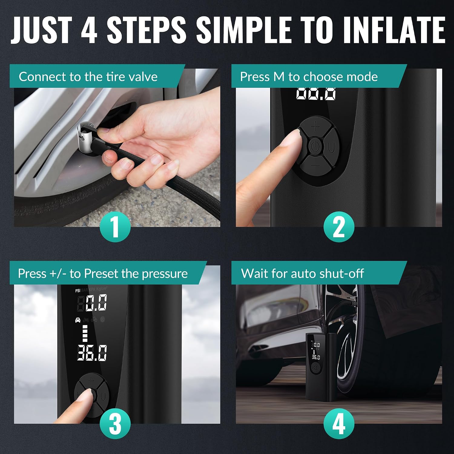 Thumbnail 6 de Portable Tire Inflator, 180 PSI