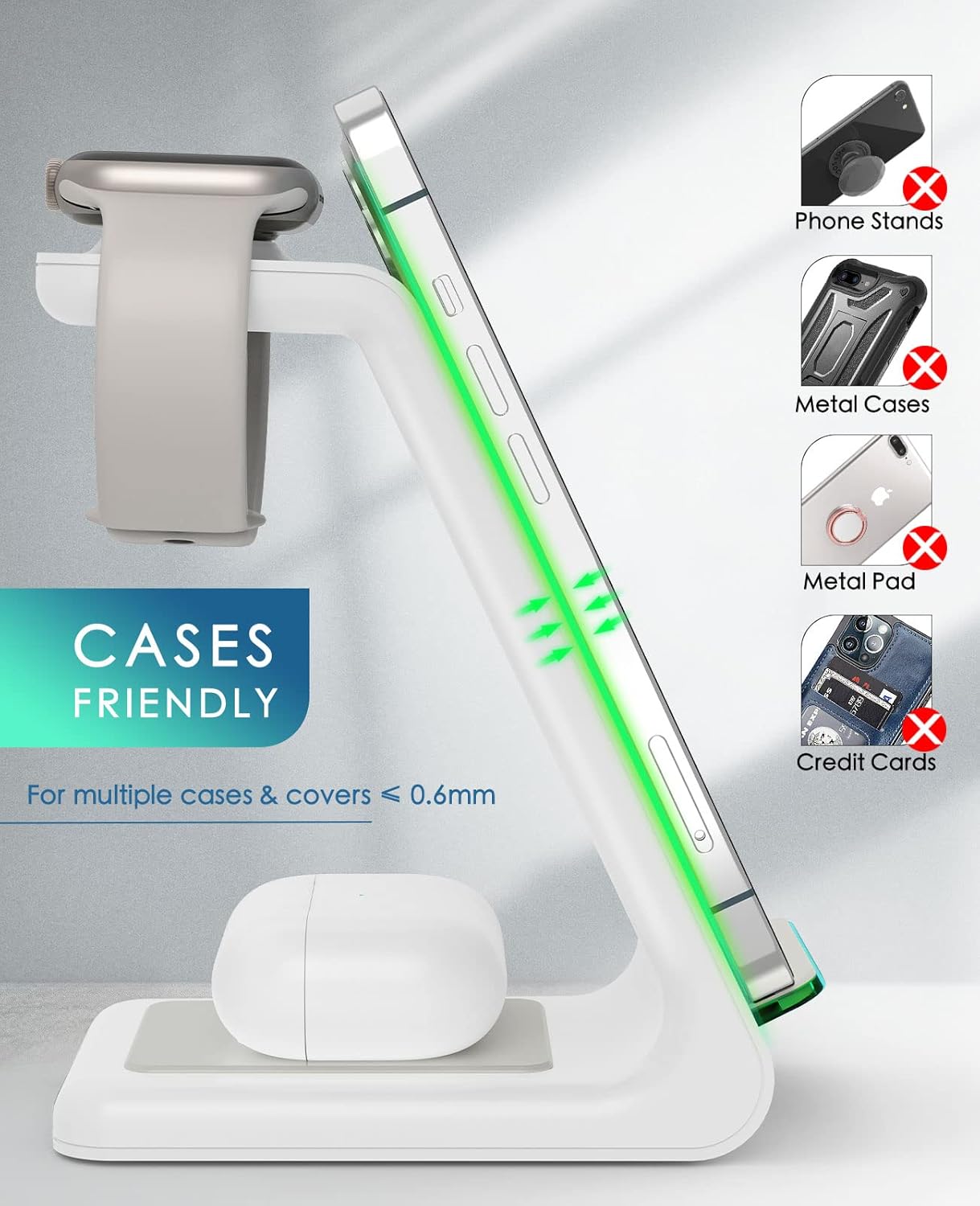 Detalle de 3-in-1 Wireless Charging Station 2026