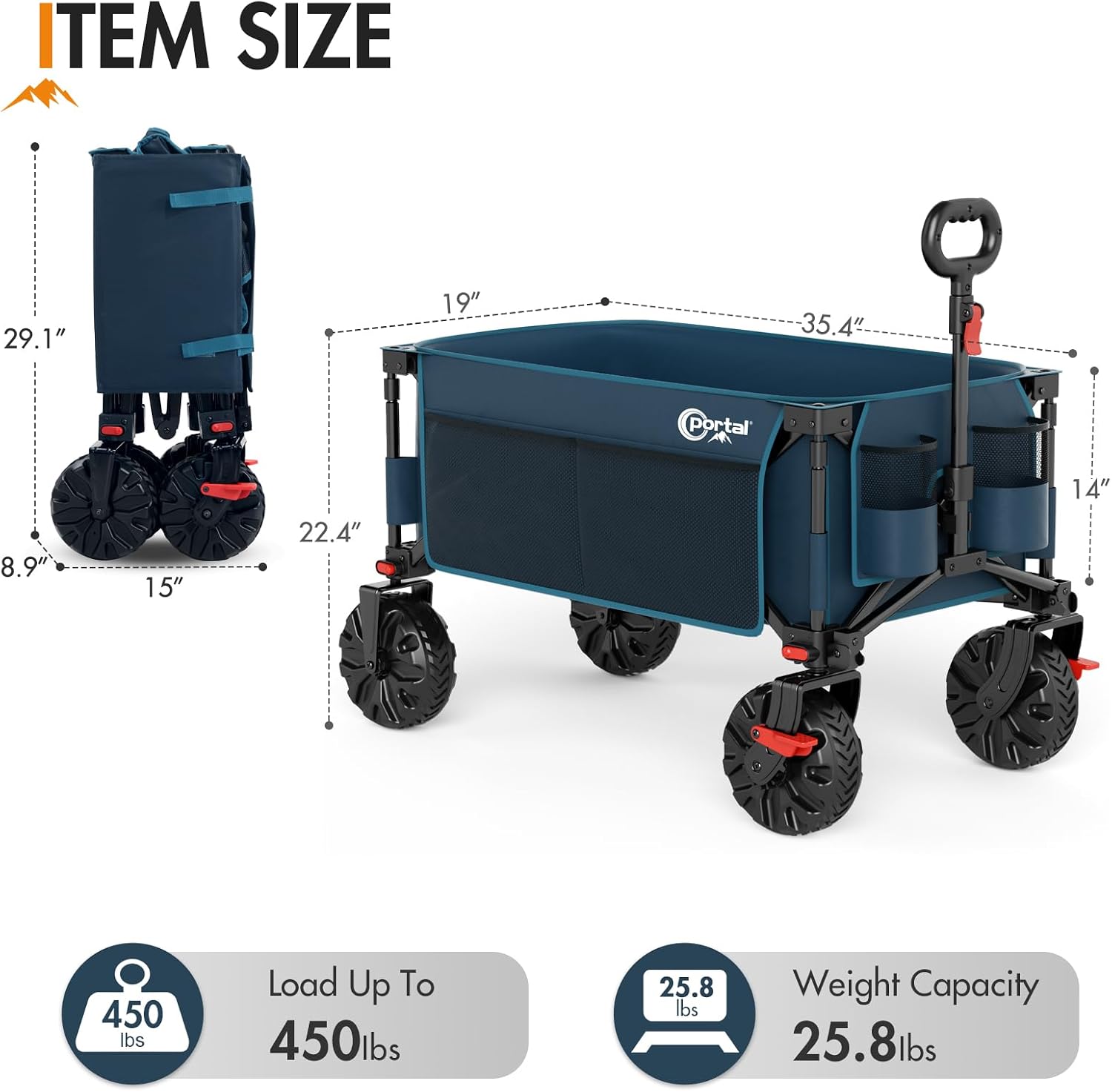 Detalle de Portal Folding Wagon 162L