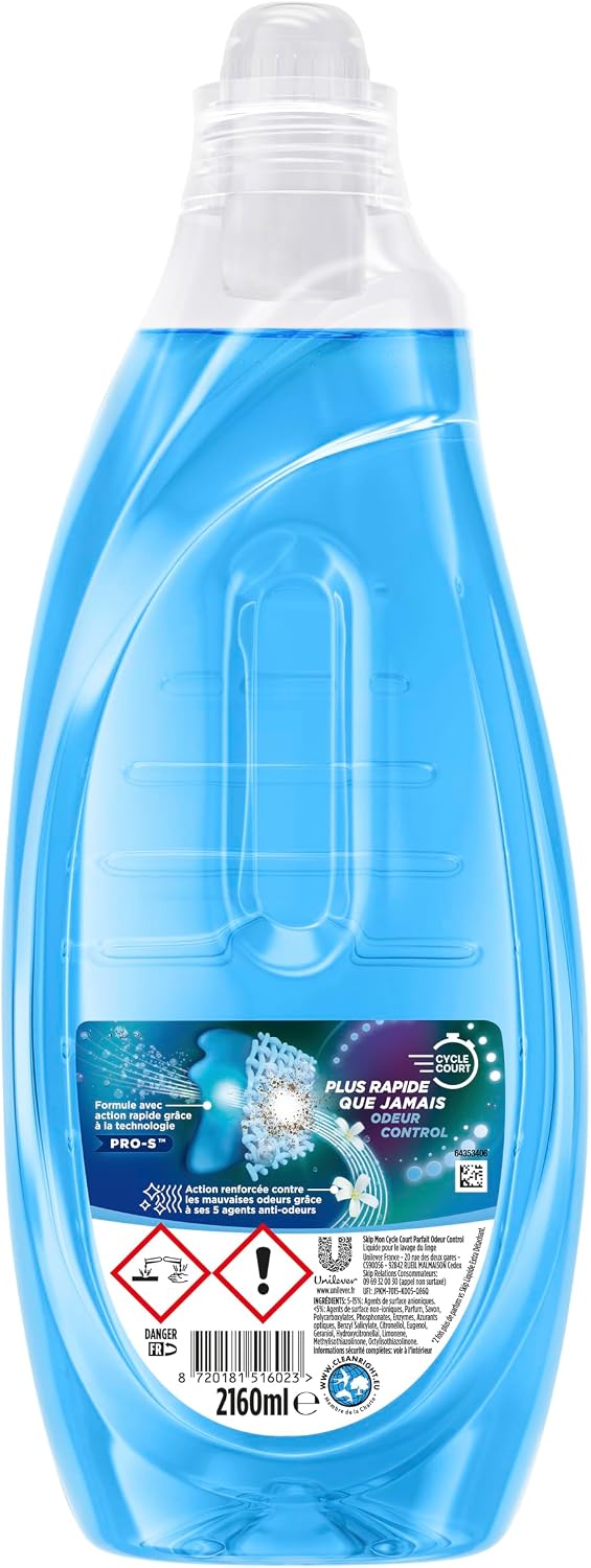 Detalle de Skip Lessive Liquide Mon Cycle Court Parfait Odeur Control – 57 lavages