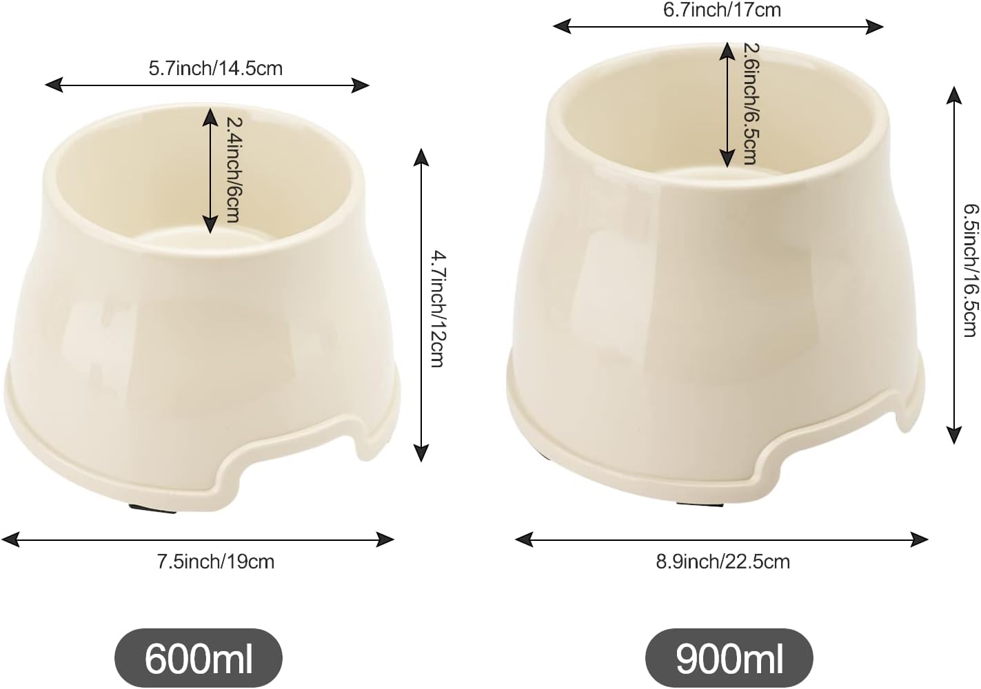 Detalle de TOWEAR Long Ears Dog Bowl (Spaniel) – Elevated, Non-slip Raised Feeder for Food & Water