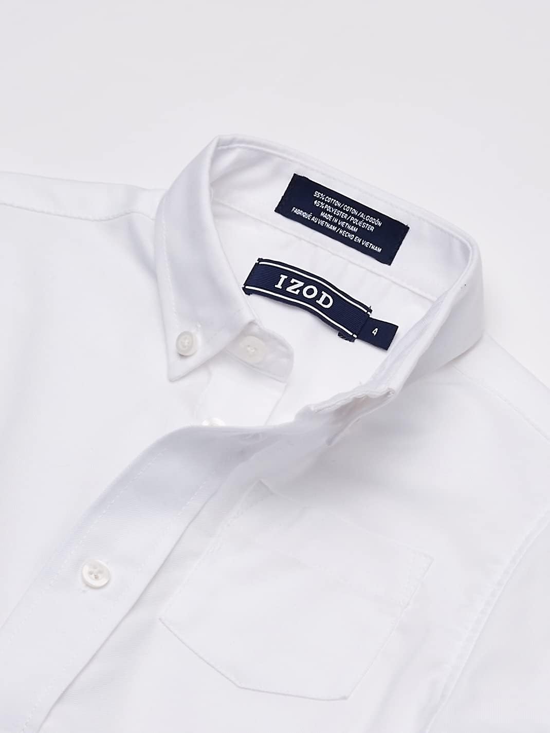 Thumbnail 1 de IZOD Boys' Long Sleeve Solid Button-Down Collared Oxford Shirt with Chest Pocket