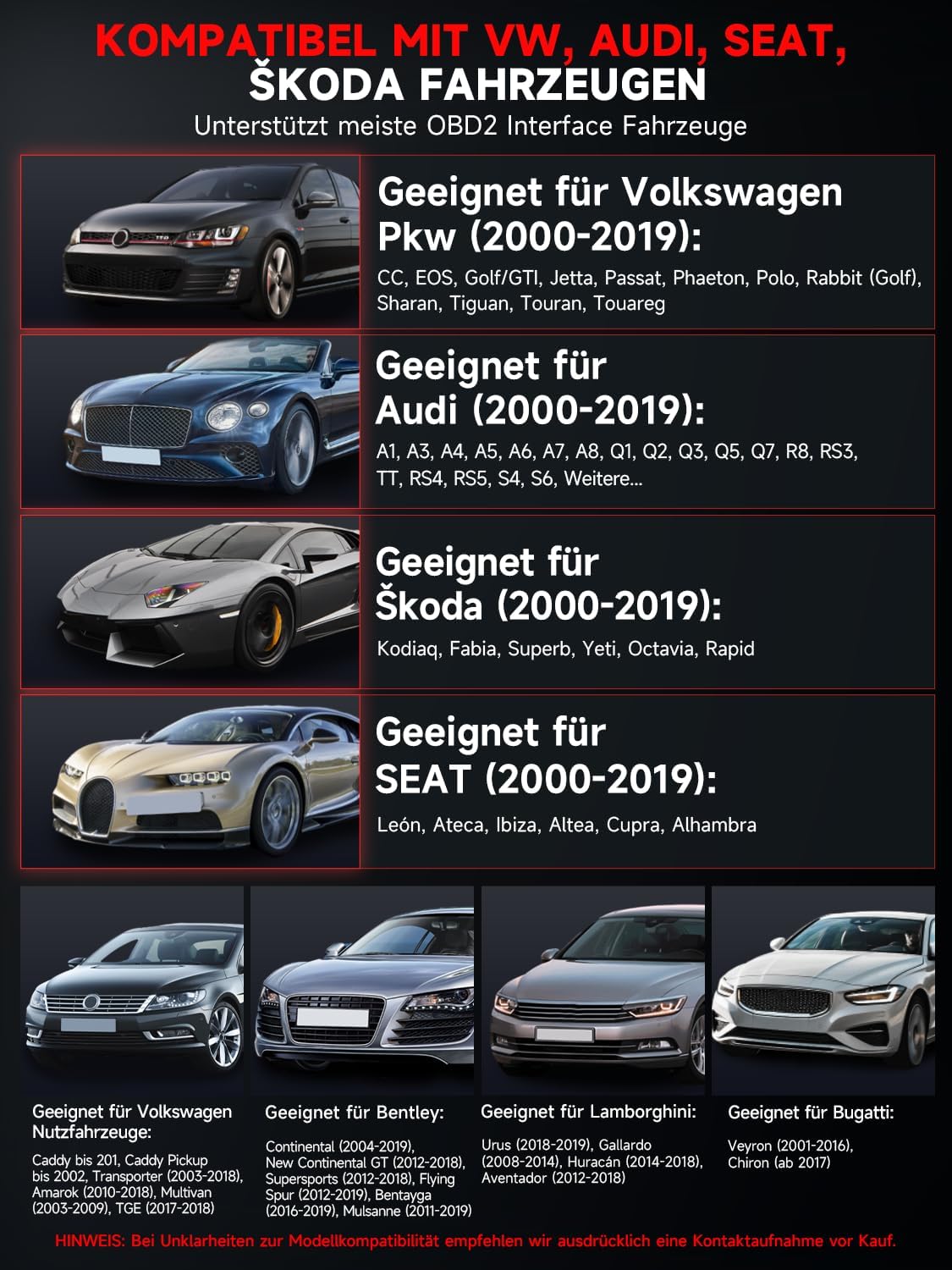 Thumbnail 4 de Ancel OBD2 para VW Audi Skoda Seat diagnóstico