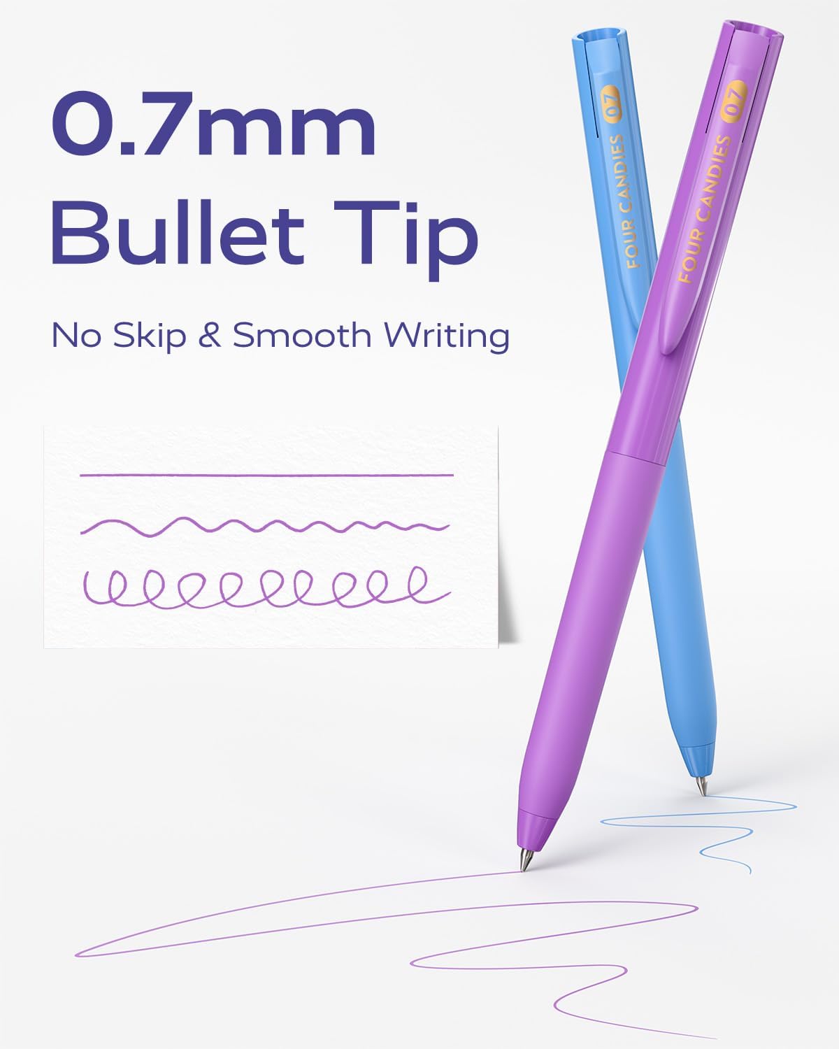 Detalle de Four Candies Colored Pens 0.7 mm