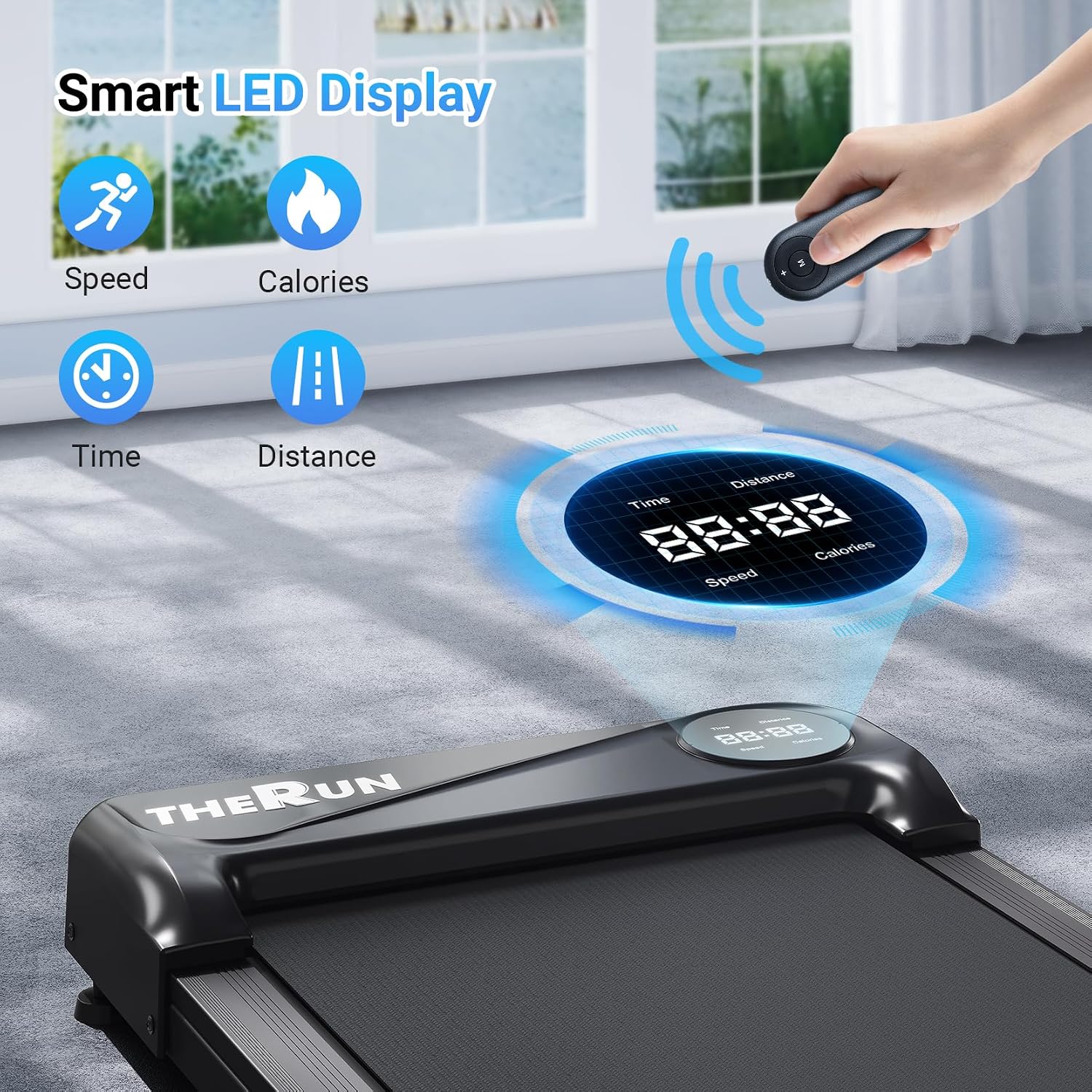 Detalle de THERUN Walking Pad Treadmill 2.5 HP