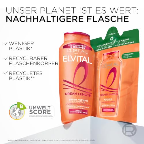 Thumbnail 7 de L'Oréal Paris Elvital Dream Length Super Aufbau Shampoo 1000 ml – gegen Spliss und Haarbruch