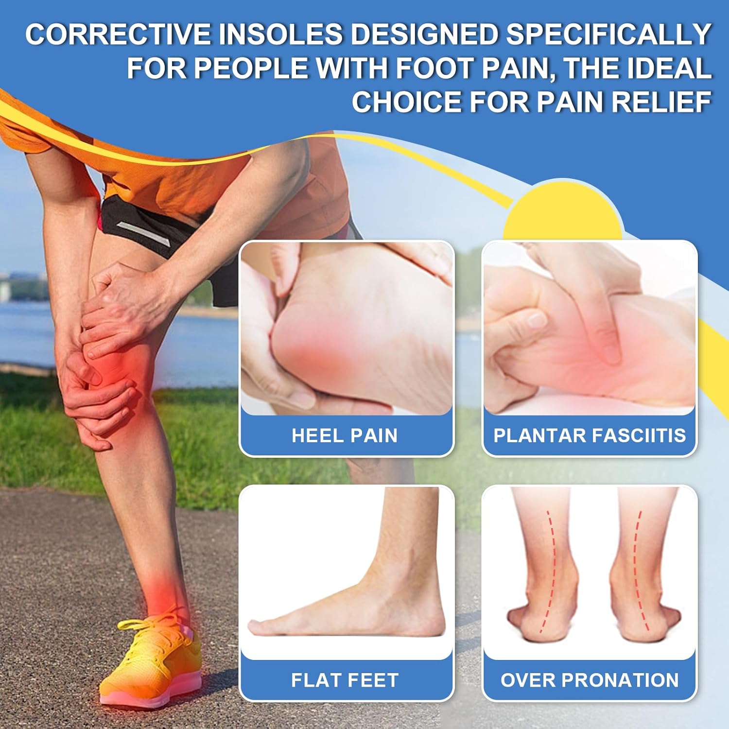 Thumbnail 1 de FootMaster ProMax Orthotic Insoles for Plantar Fasciitis and Heel Pain – Heavy-Duty Arch Support (UK 11.5–12)