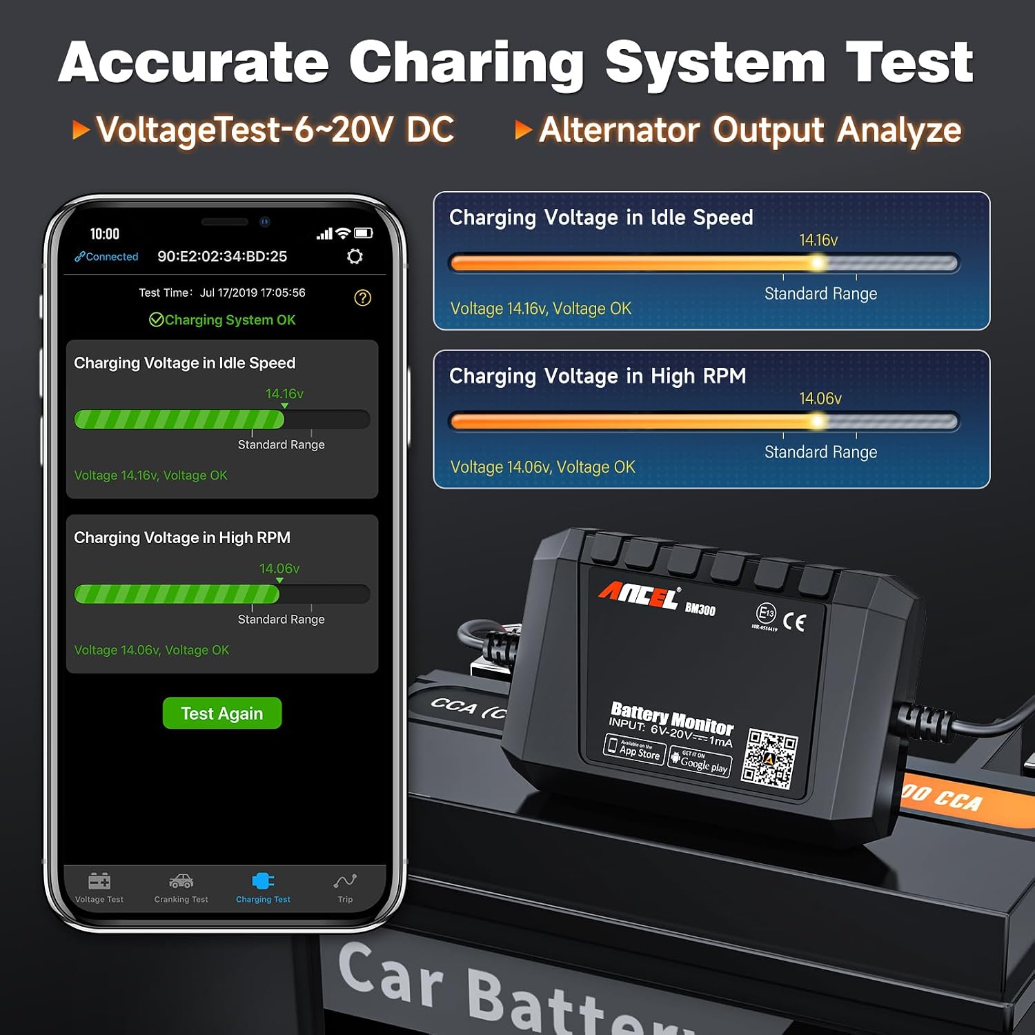 Detalle 2 de ANCEL Battery Monitor BM300