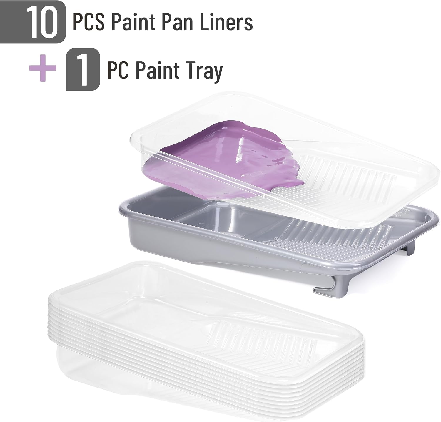 Detalle de Bates Choice DMZU012B409 Paint Tray Set, 9-Inch Tray, 12 Pieces