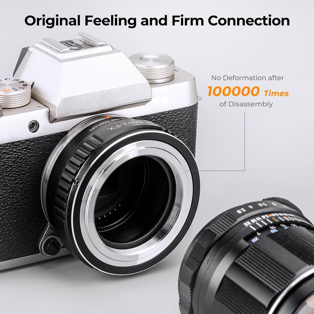 Detalle de K&F Concept M42 to Fuji X Adapter: Manual Lens Mount for Fuji X-Series Cameras