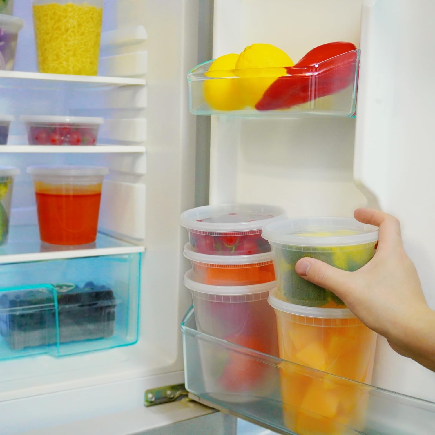 Thumbnail 5 de TashiBox 50-Pack 16 oz Clear Plastic Deli Containers with Lids (BPA-Free)