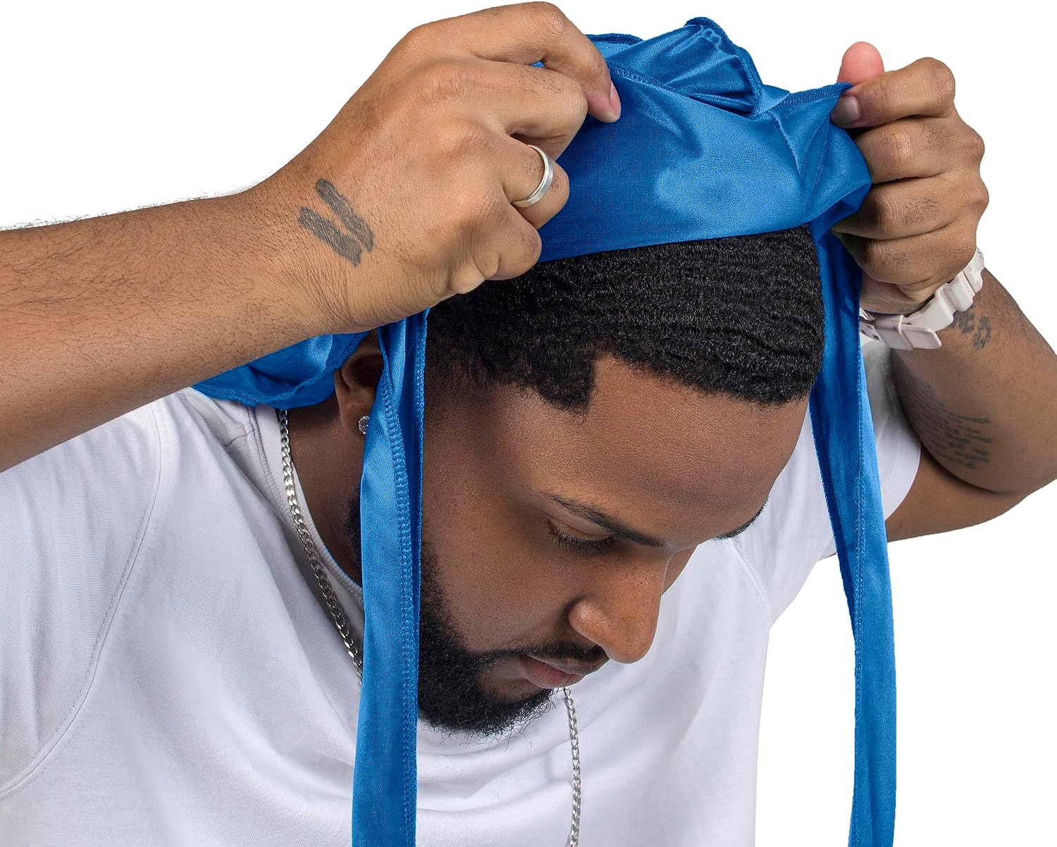 Thumbnail 2 de ForceWave 4-Piece Silky Satin Durags with Wave Cap and Extra-Long Tails