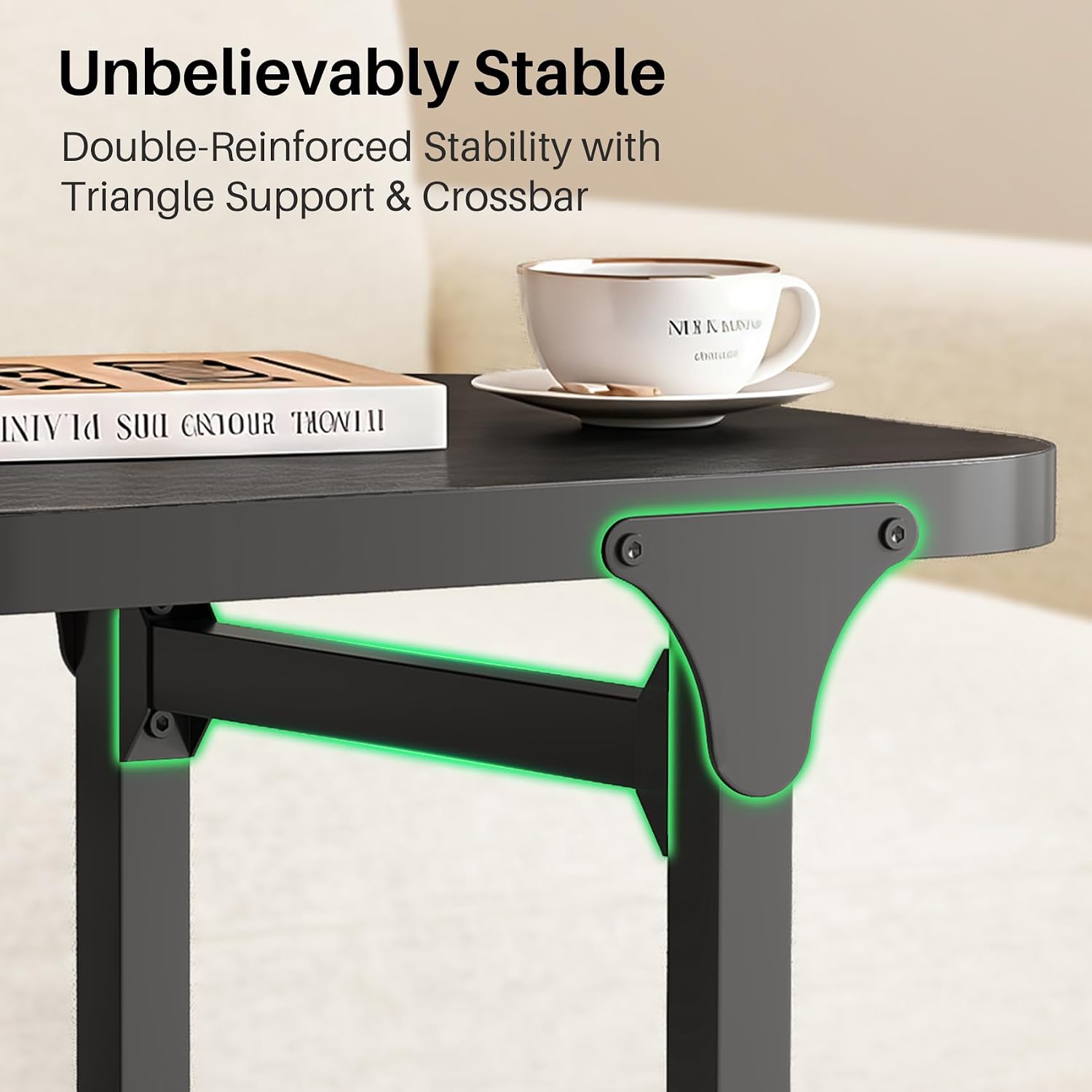 Detalle 2 de Kitstorack Height-Adjustable C-Shaped End Table