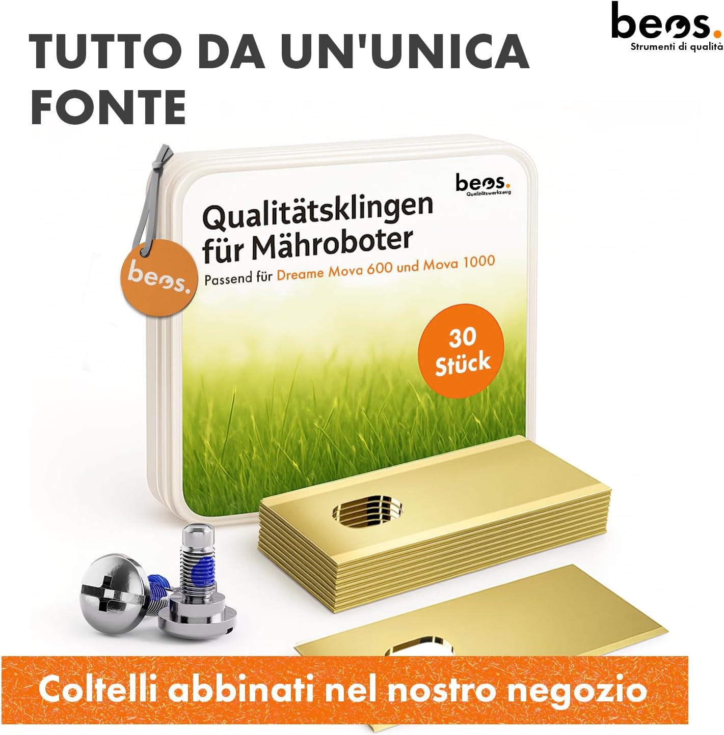 Thumbnail 6 de BEOS Premium Robot Tosaerba Tuning – disco portacoltelli per 6 lame per Dreame Mova 600 & Mova 1000, rinforzato in fibra di vetro (Ø 170 mm)