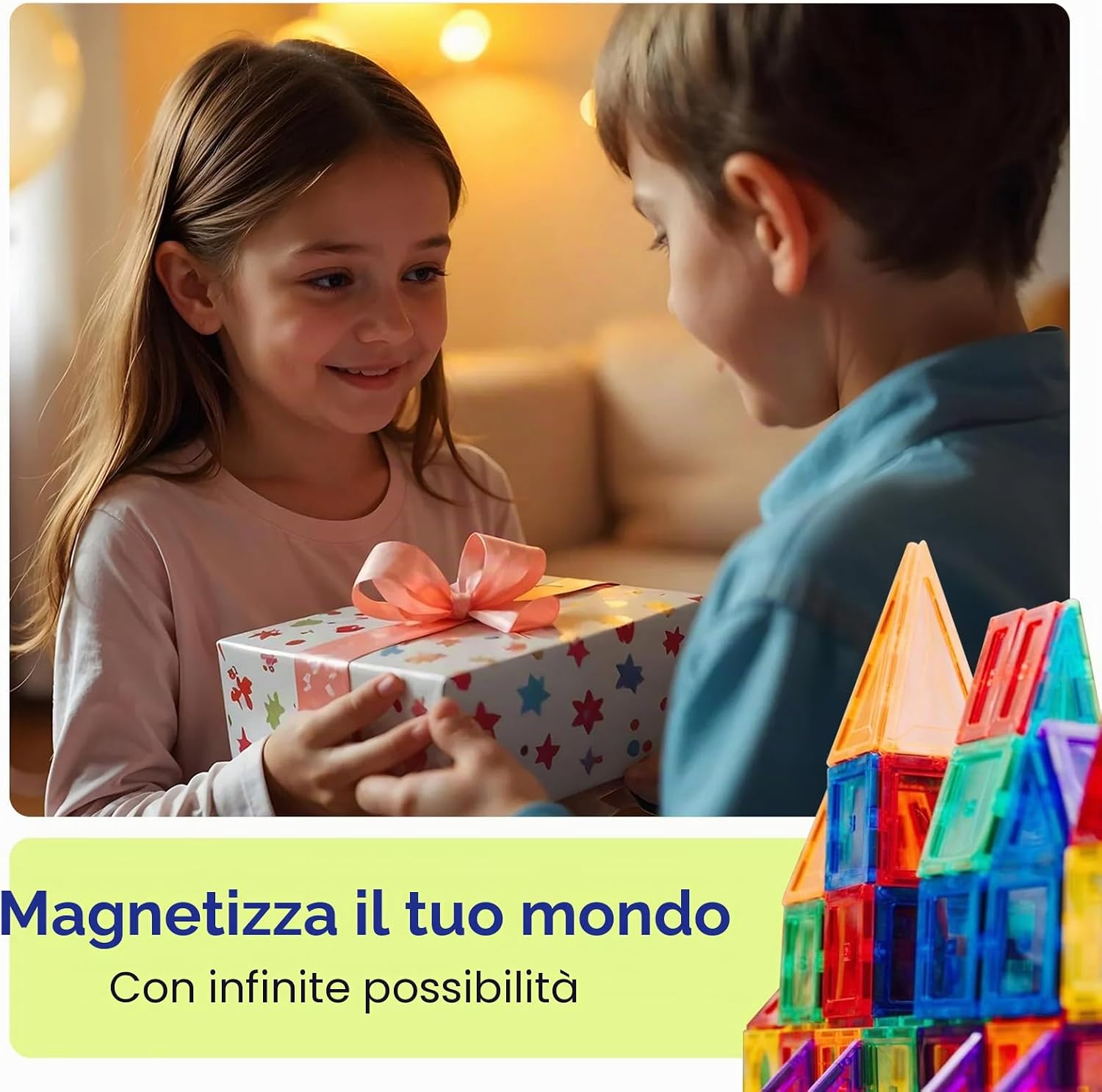 Thumbnail 6 de SURFOU Costruzioni Magnetiche 58 Pezzi: blocchi da costruzione STEM per bambini 3–7 anni