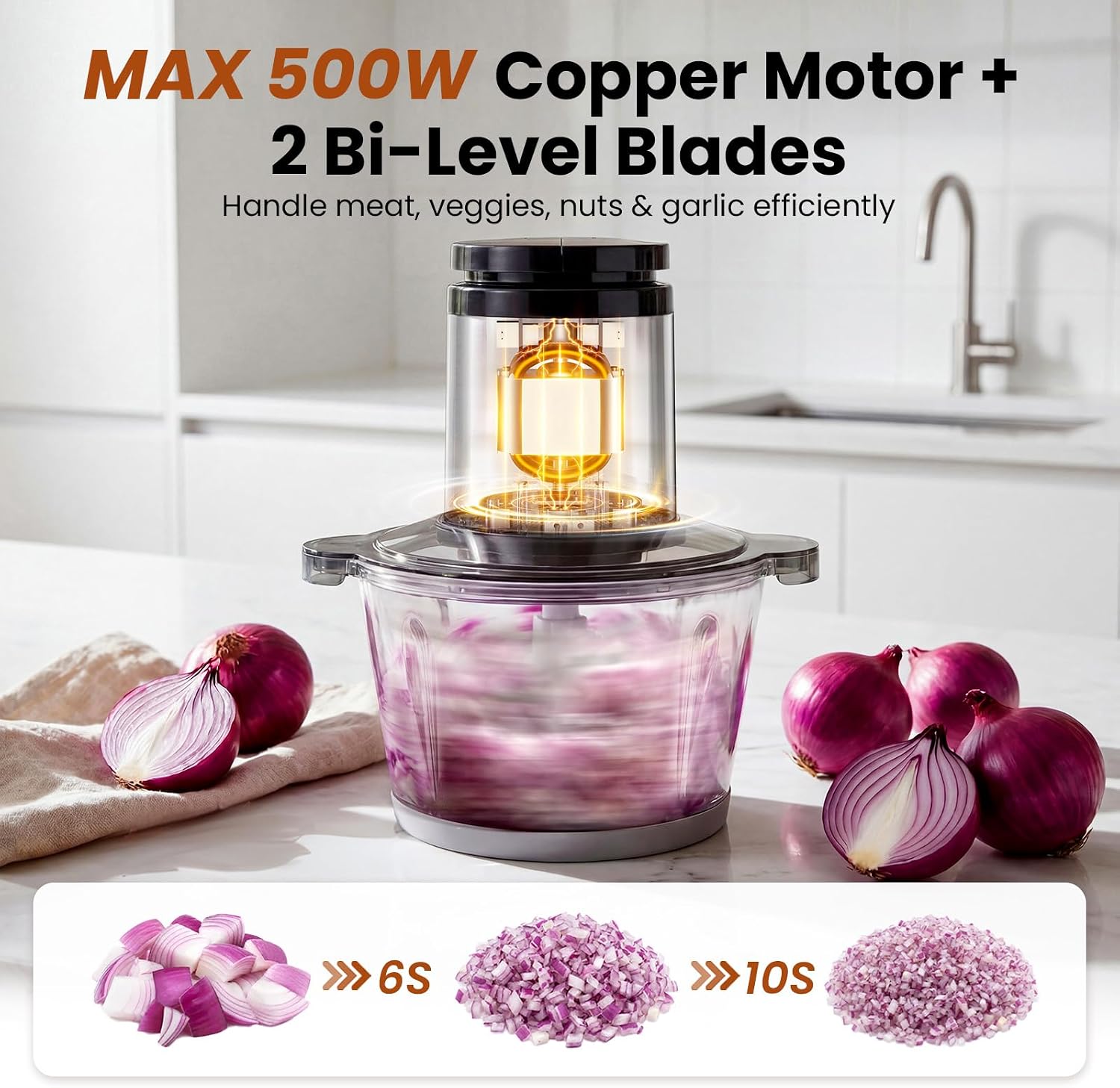 Detalle 2 de Savorfuze Food Processor with 8-Cup Bowls