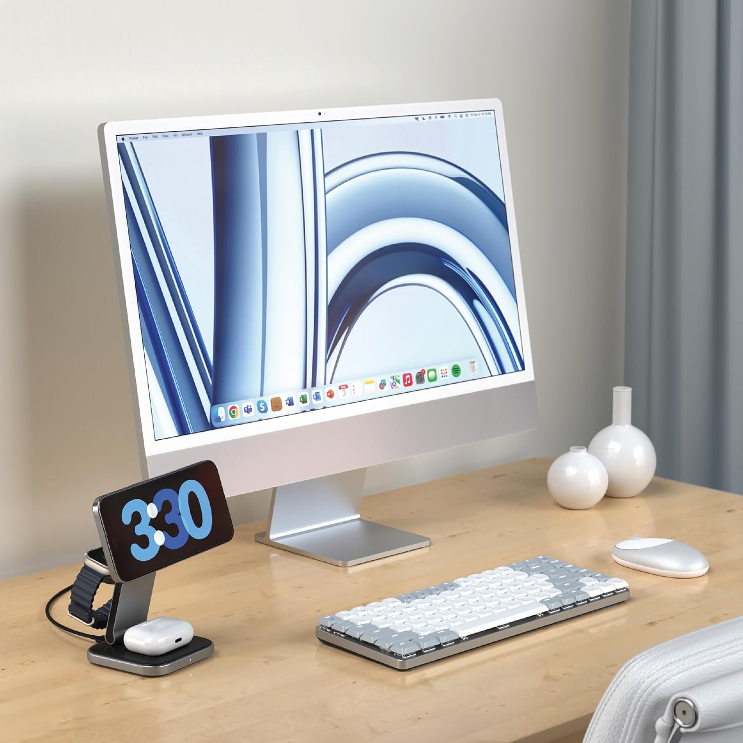 Thumbnail 6 de SATECHI OntheGo™ Chargeur Induction 3 en 1 pliable sans fil magnétique Qi2 (15W) pour iPhone, Apple Watch et AirPods