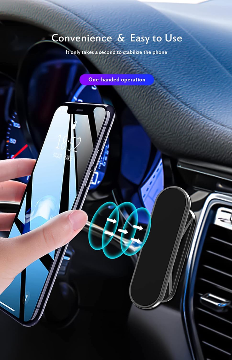 Thumbnail 4 de GRILLIN Car Magnetic Phone Holder 360° Rotation