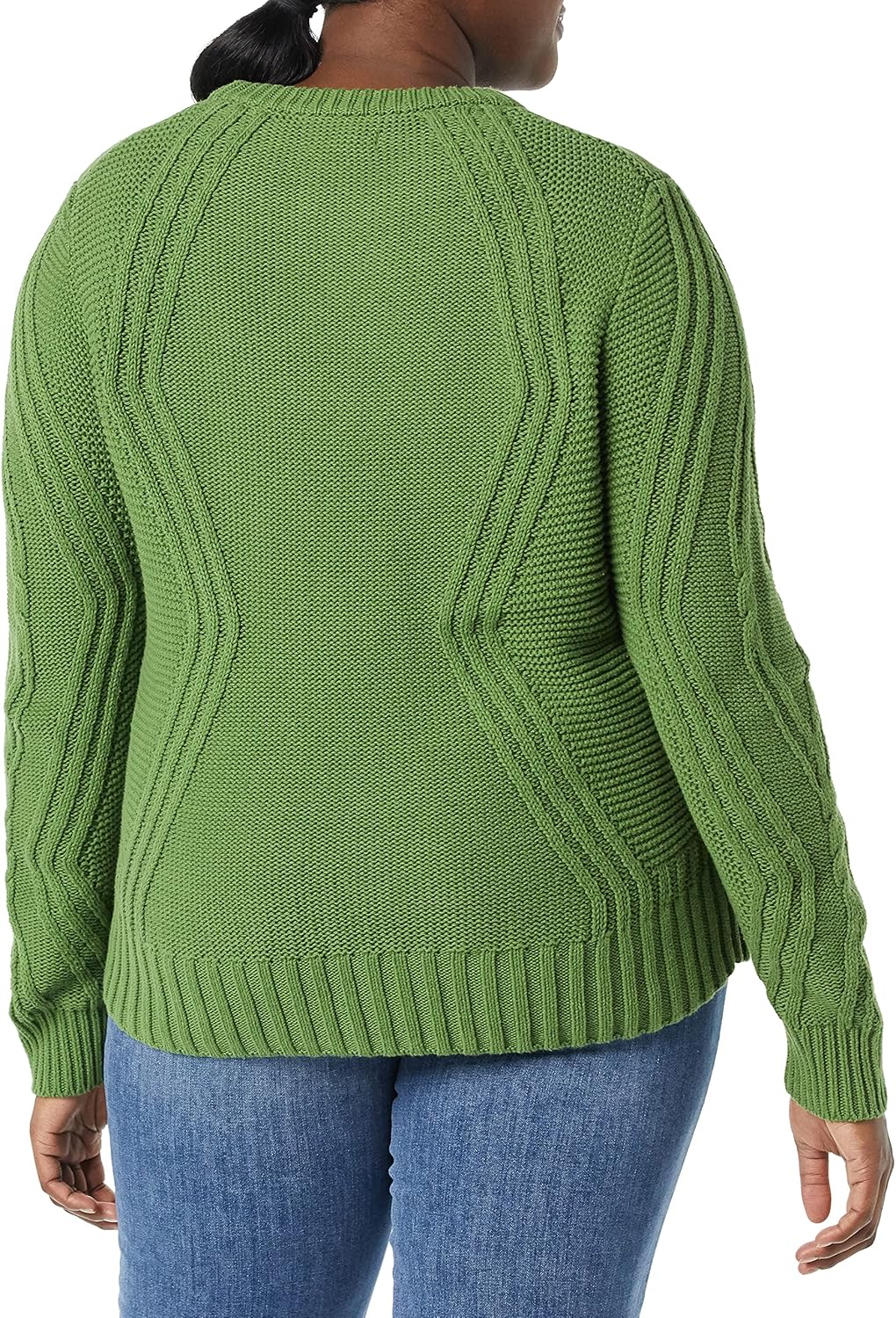 Thumbnail 3 de Amazon Essentials Damen Pullover mit Rundhalsausschnitt und Zopfmuster aus 100 % Baumwolle