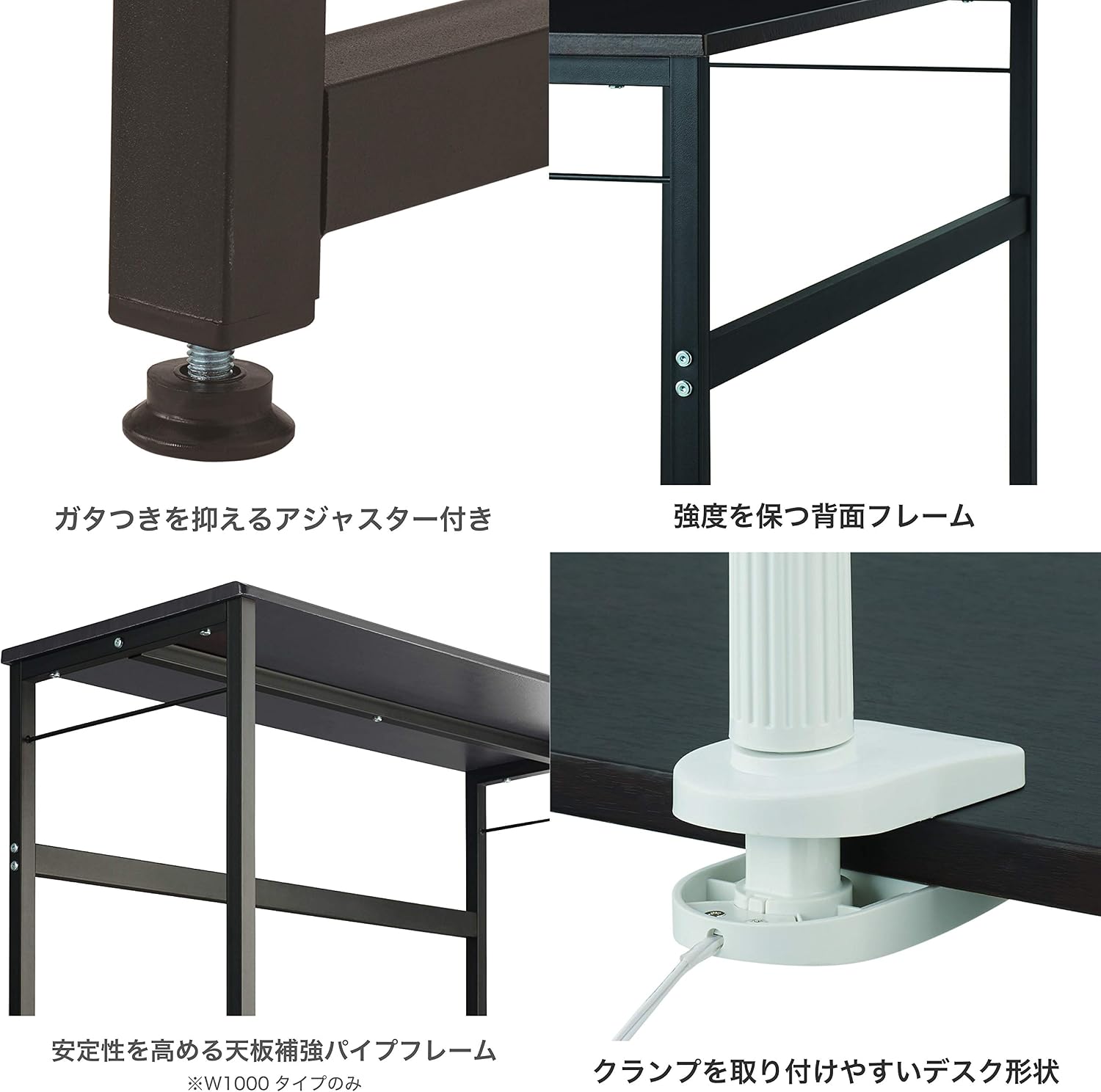 Detalle 2 de ナカバヤシ AMD-4545-DM コンパクトデスク 45×45cm ダーク木目