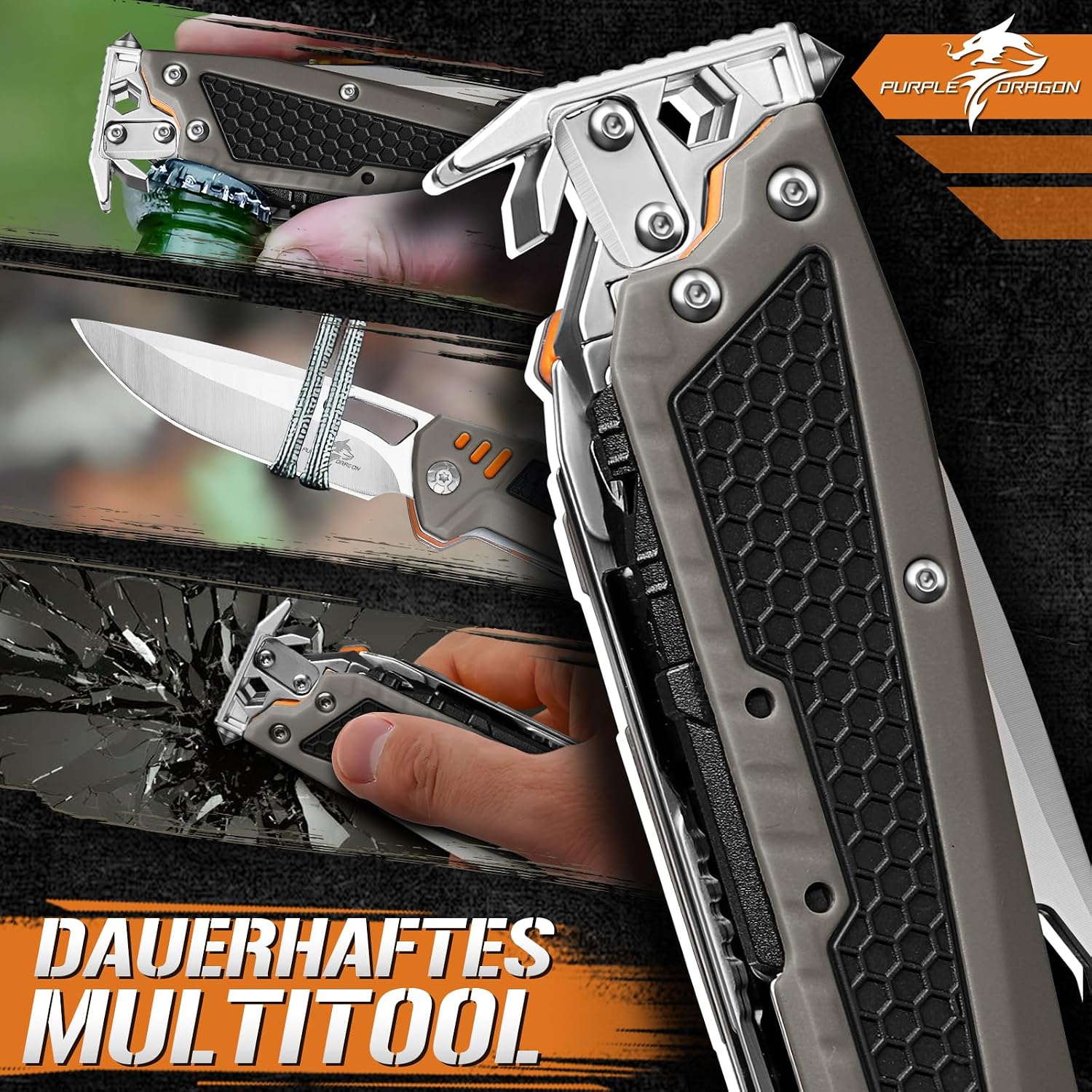 Detalle de Purple Dragon 13 in 1 Multitool Grau