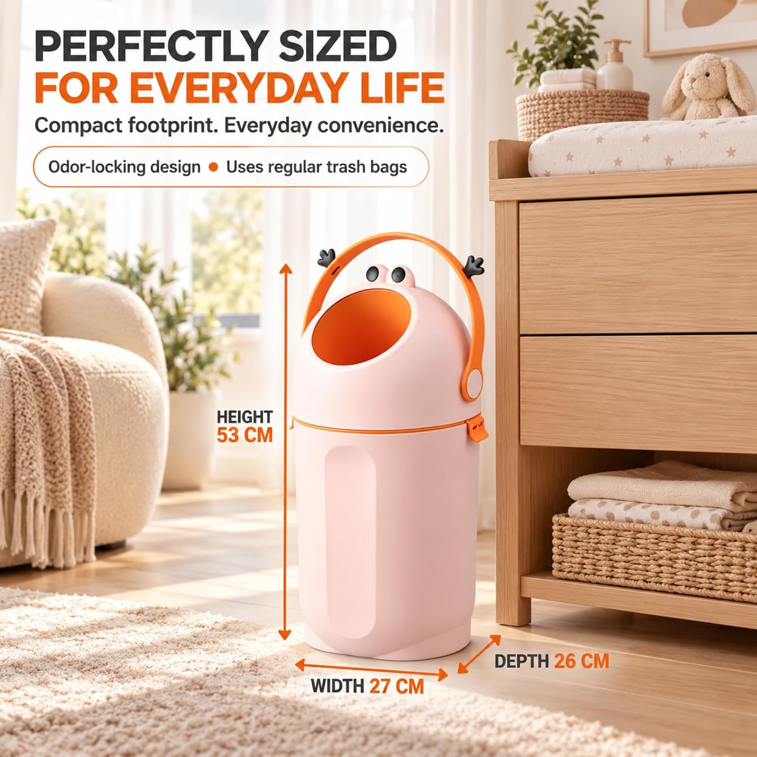 Thumbnail 3 de PBell Diaper Pail, 15 L, for Standard Bags with Odour-Lock Lid