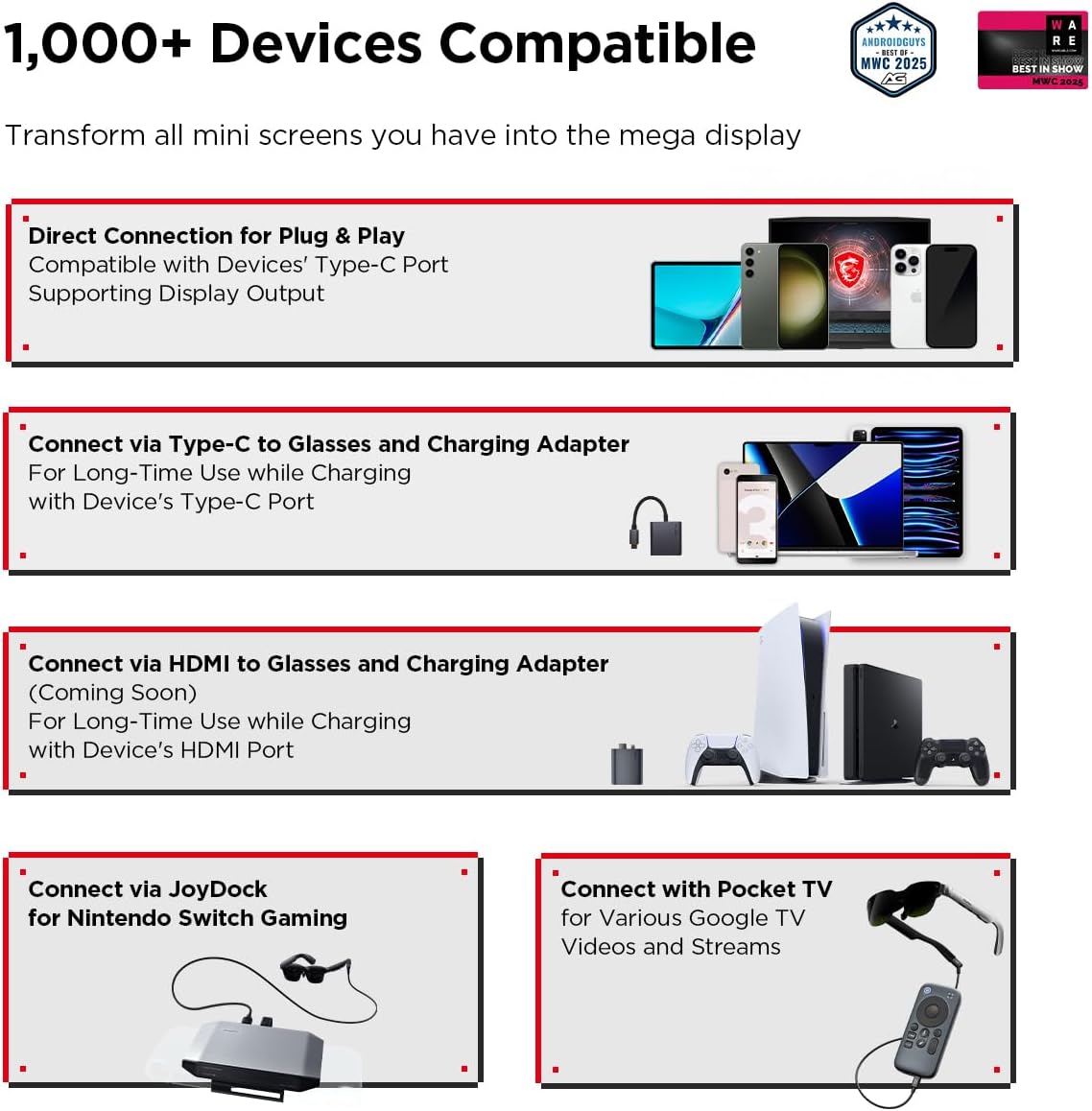 Detalle 2 de RayNeo Air 3s AR/XR Glasses with 201" HueView Display and 120Hz Ultra-Responsive Visuals