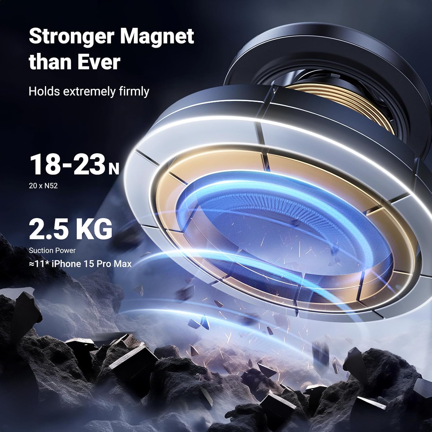 Detalle 2 de UGREEN Magsafe Car Mount for Air Vent 12‑magnet