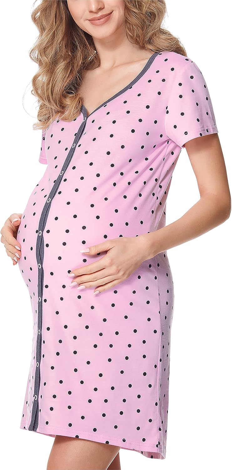 Be Mammy Camicia da Notte Maternità con Allattamento