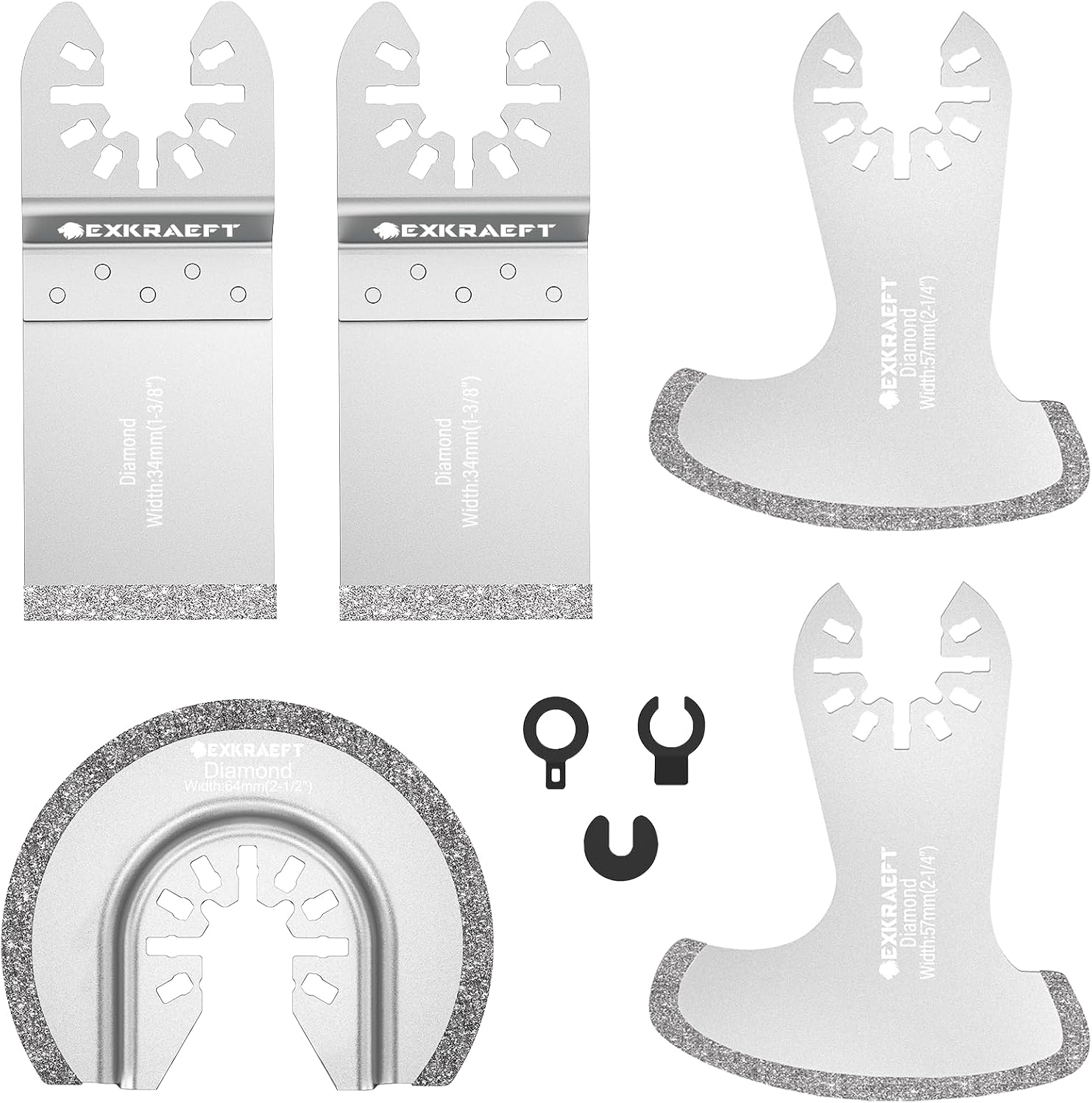 Detalle de EXKRAEFT 30Pcs Multitool Blade Kit for Metal, Wood and Drywall