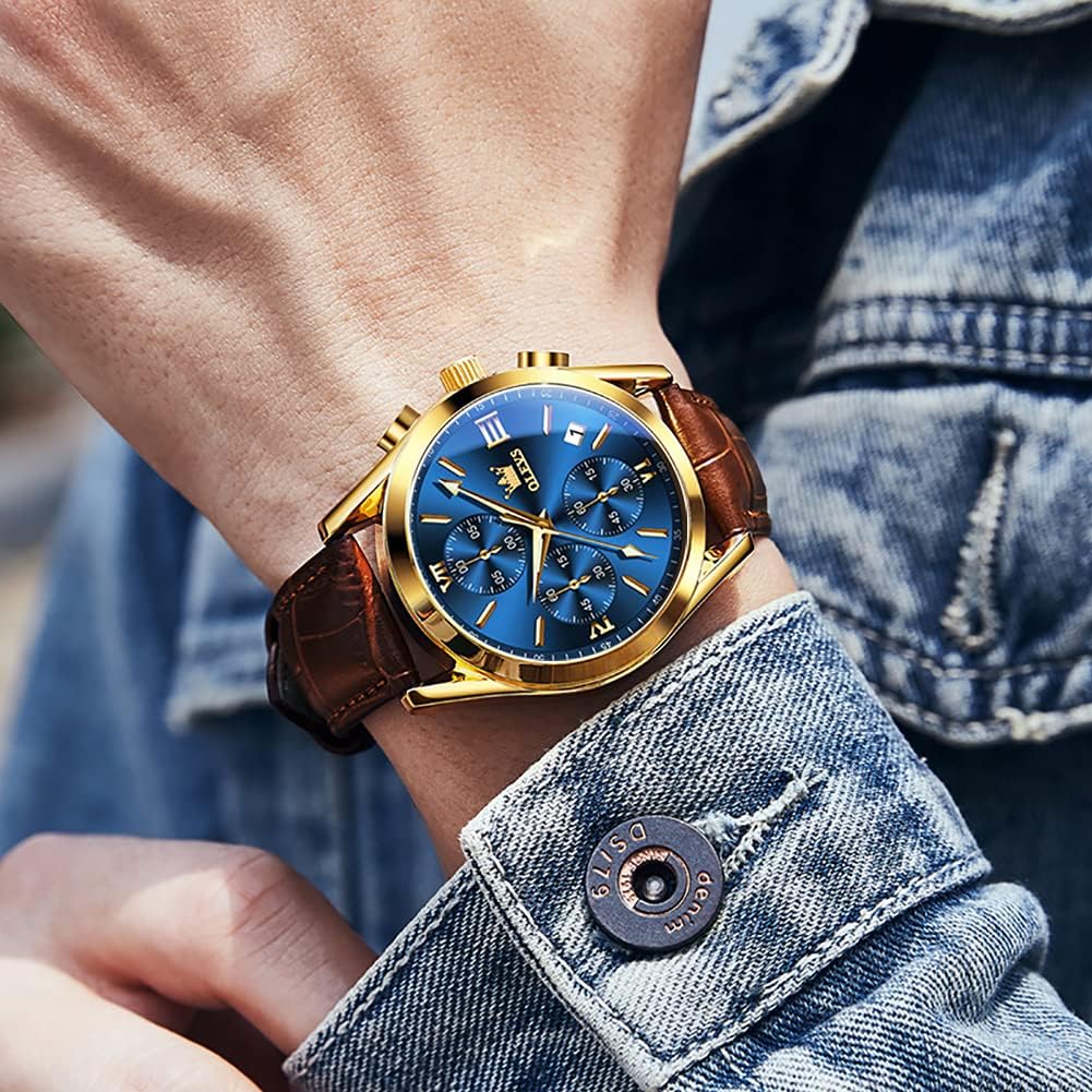 Thumbnail 6 de OLEVS Herrenuhr 42 mm Quarz mit Datum