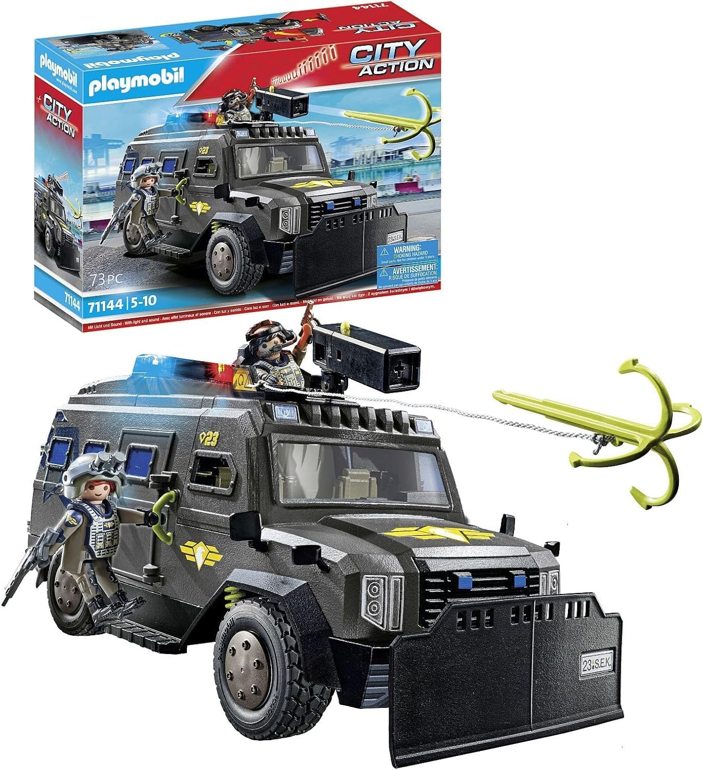 Detalle de PLAYMOBIL SWAT-Geländefahrzeug 73-teilig