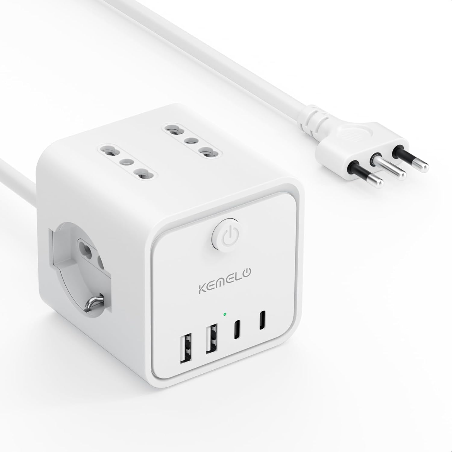Detalle de Ciabatta Multipresa 4 prese 2 m con USB