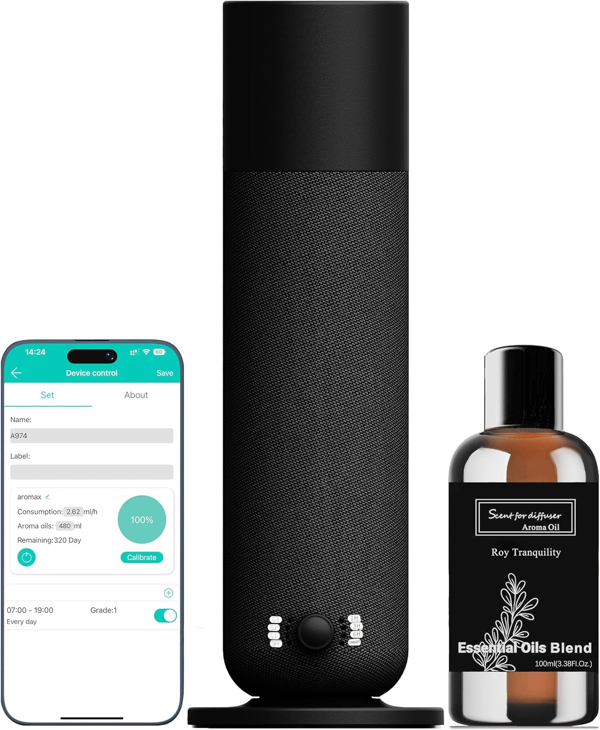 Detalle de Waterless Essential Oil Diffuser, 150 mL Tank