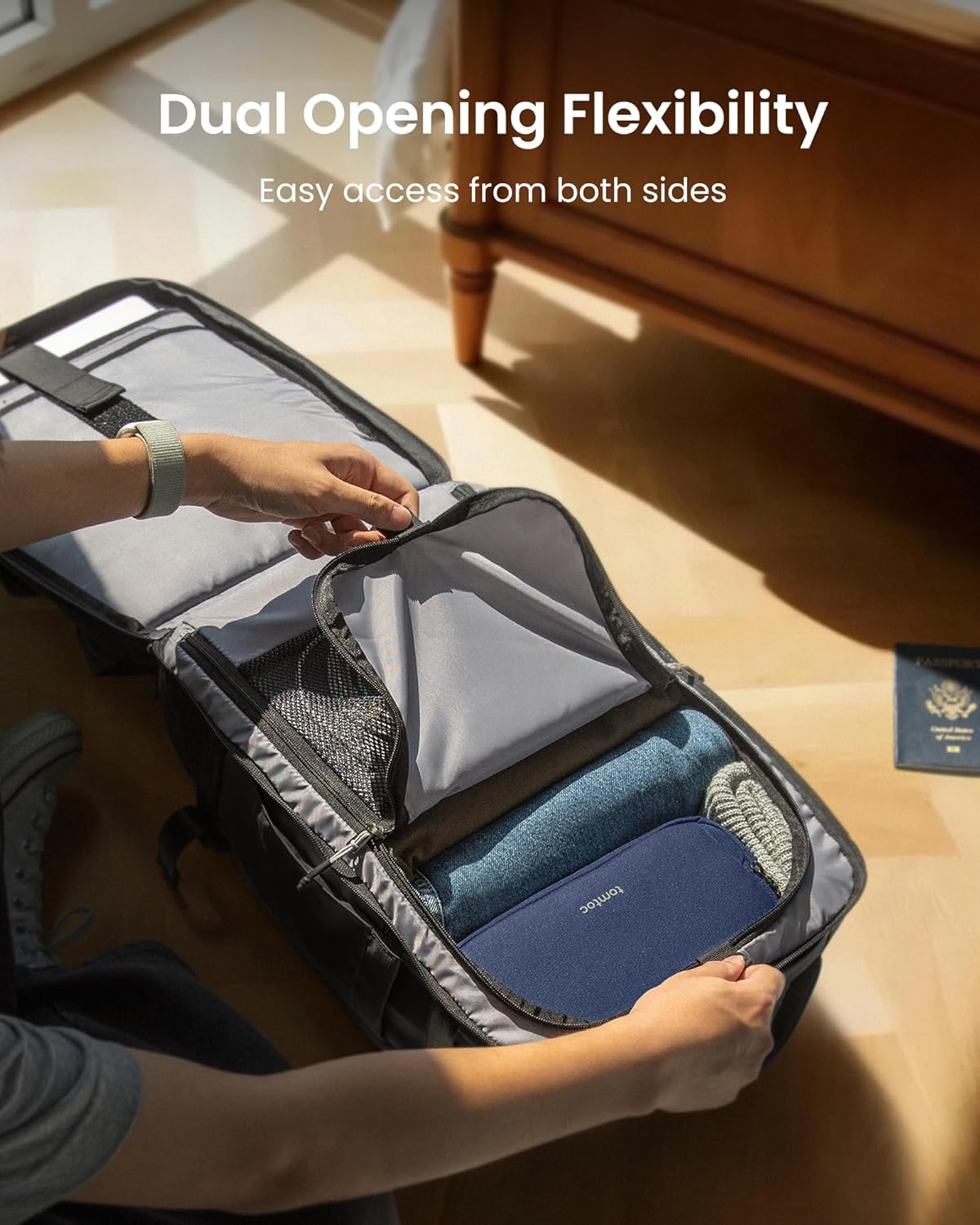 Thumbnail 5 de tomtoc Travel Backpack 28L: TSA-Friendly Cabin Luggage for Quick Airport Access