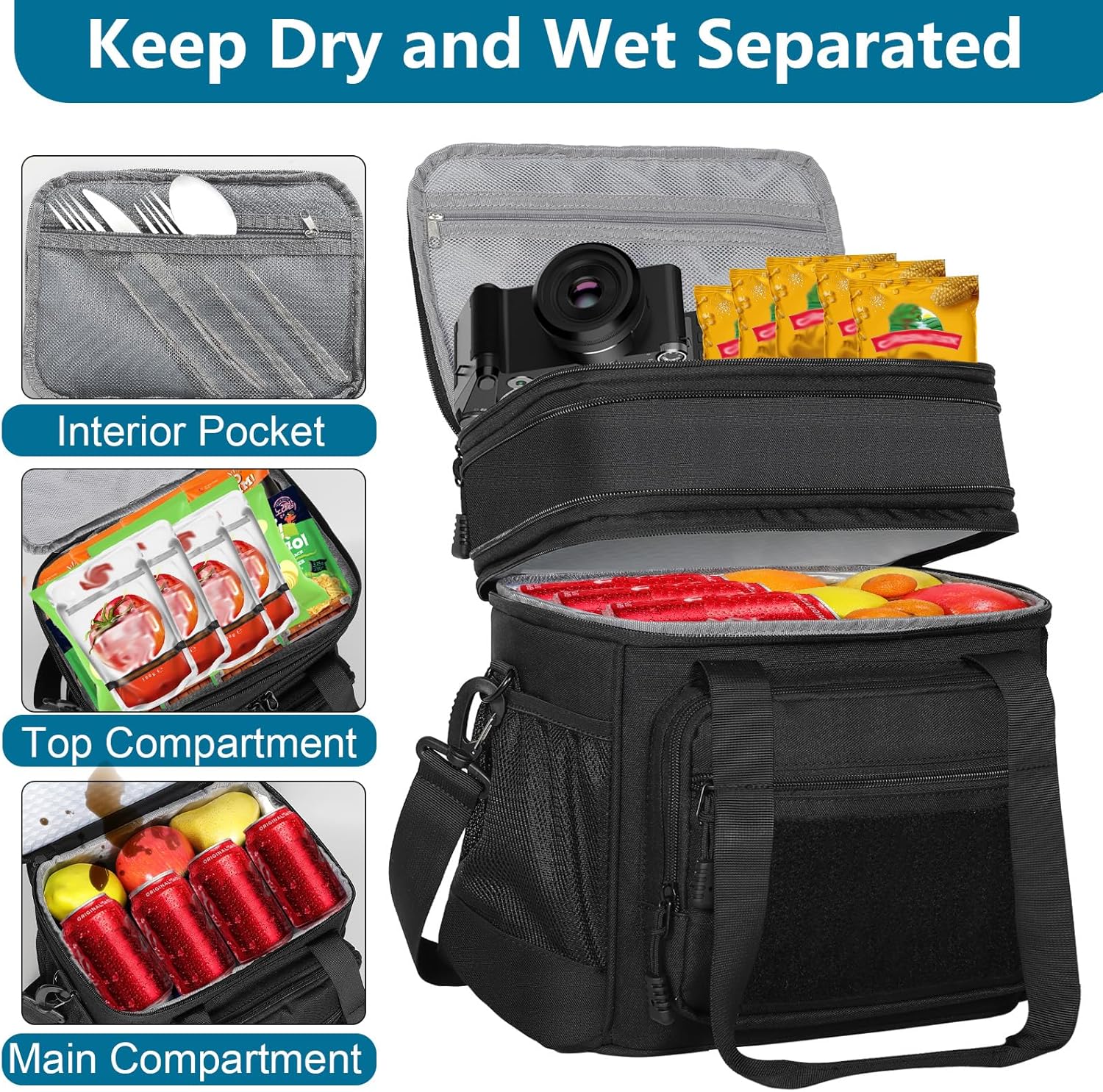 Detalle de GLENKEY Double Deck Insulated Lunch Box