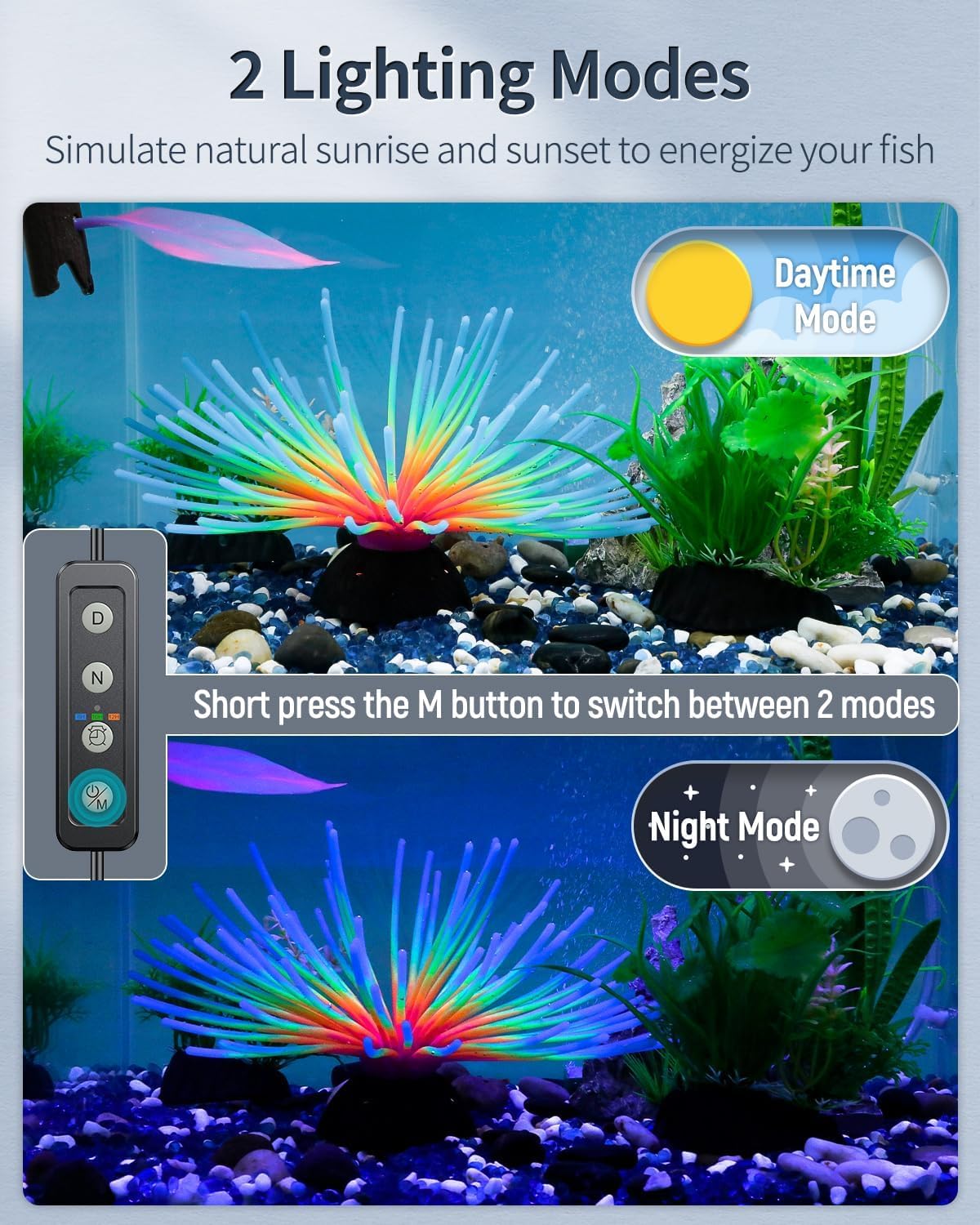 Detalle de Pawfly 11 W – Éclairages pour aquarium 30–45 cm | spectre complet et modes jour/nuit