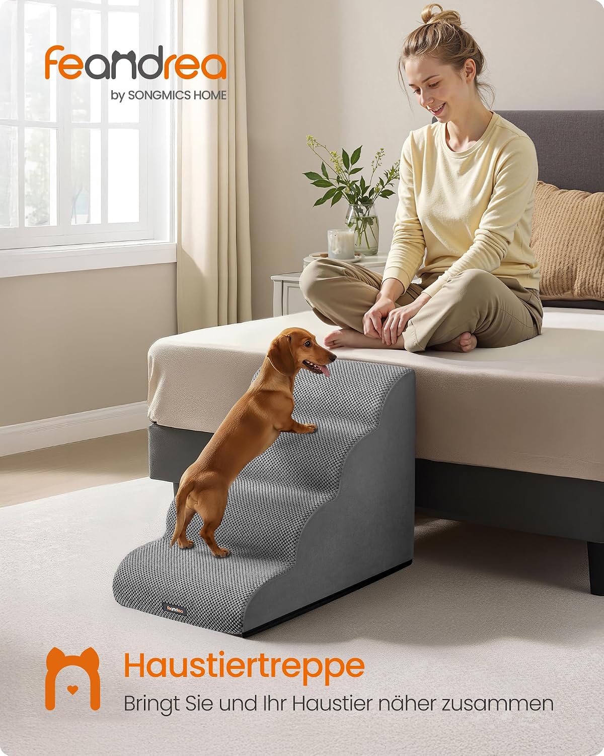 Detalle 2 de Feandrea Hundetreppe mit 4 Stufen