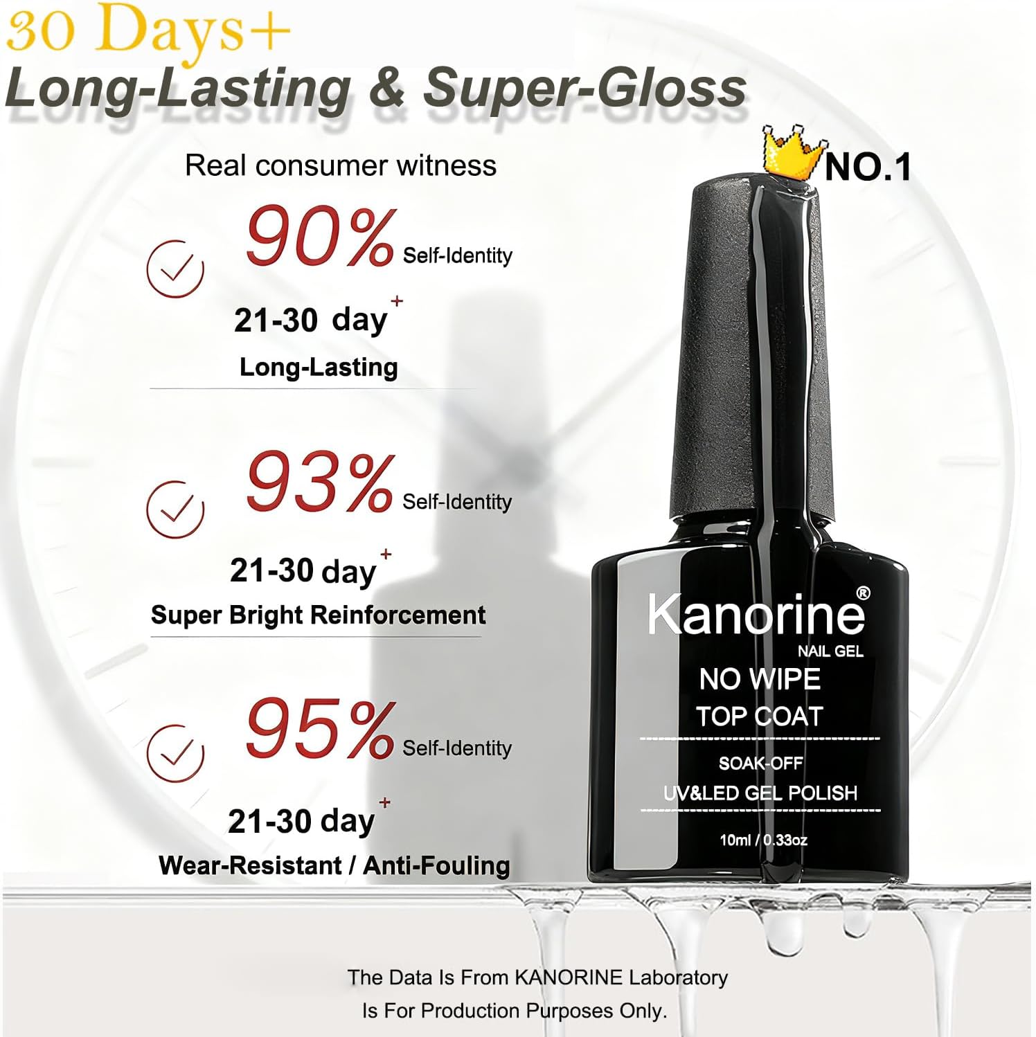 Thumbnail 3 de Kanorine Base y Top Coat gelbasis- en topcoat, no-wipe, 2 x 10 ml